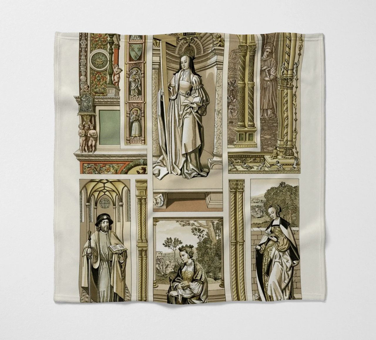 Albert Racine: Renaissance Figures & Architecture - Historic fleece blanket by ClubArt