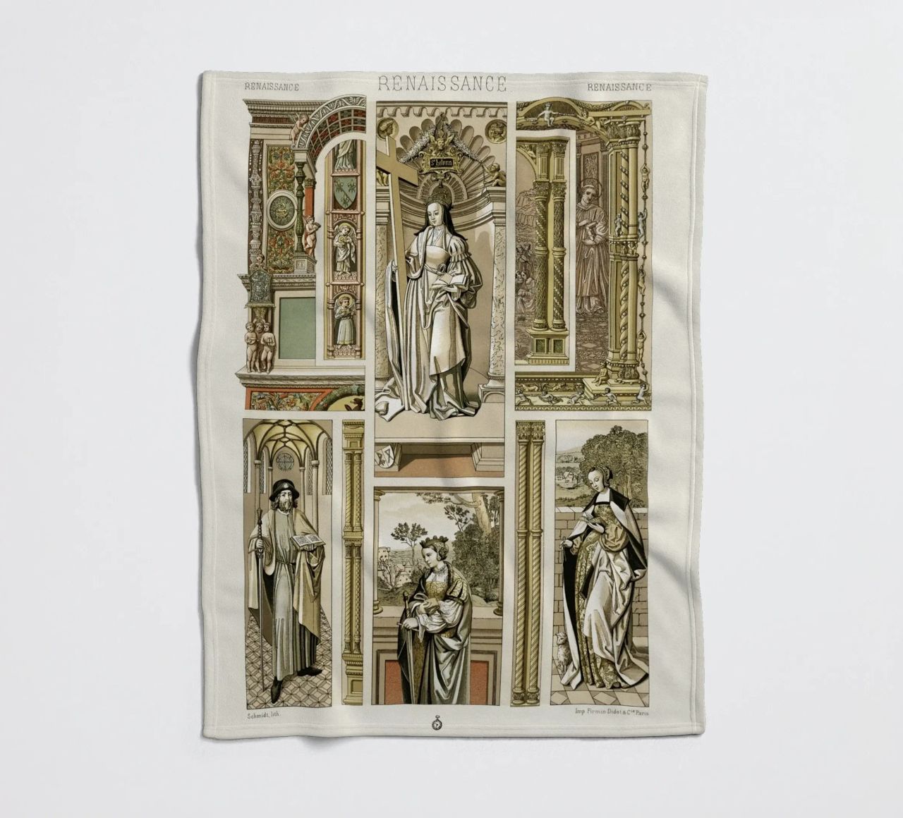 Albert Racine: Renaissance Figures & Architecture - Historic fleece blanket by ClubArt