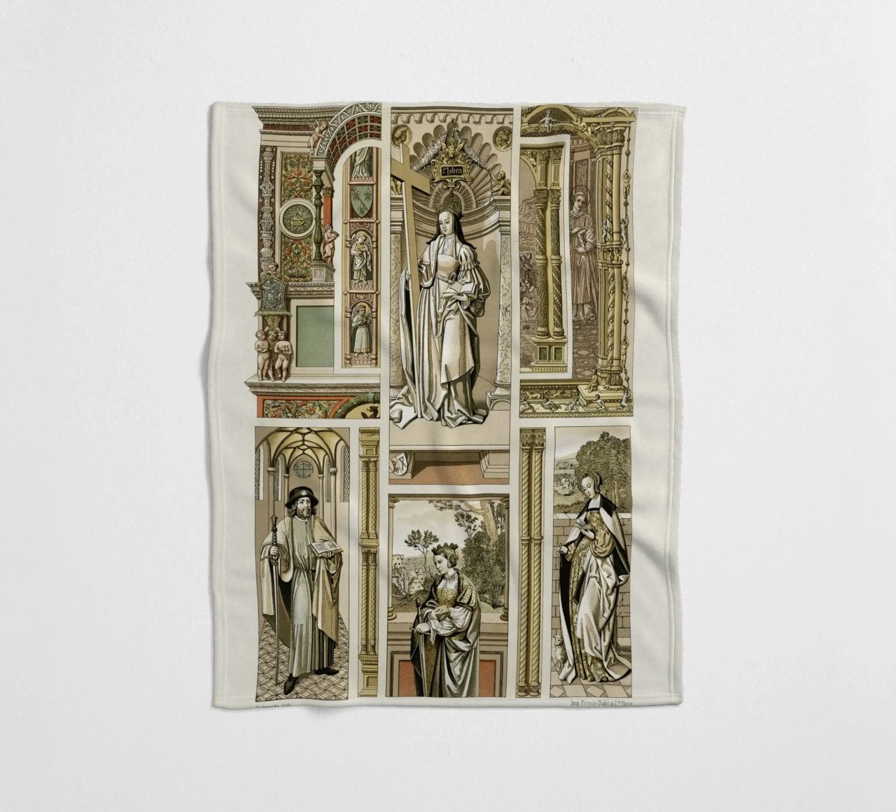 Albert Racine: Renaissance Figures & Architecture - Historic fleece blanket by ClubArt