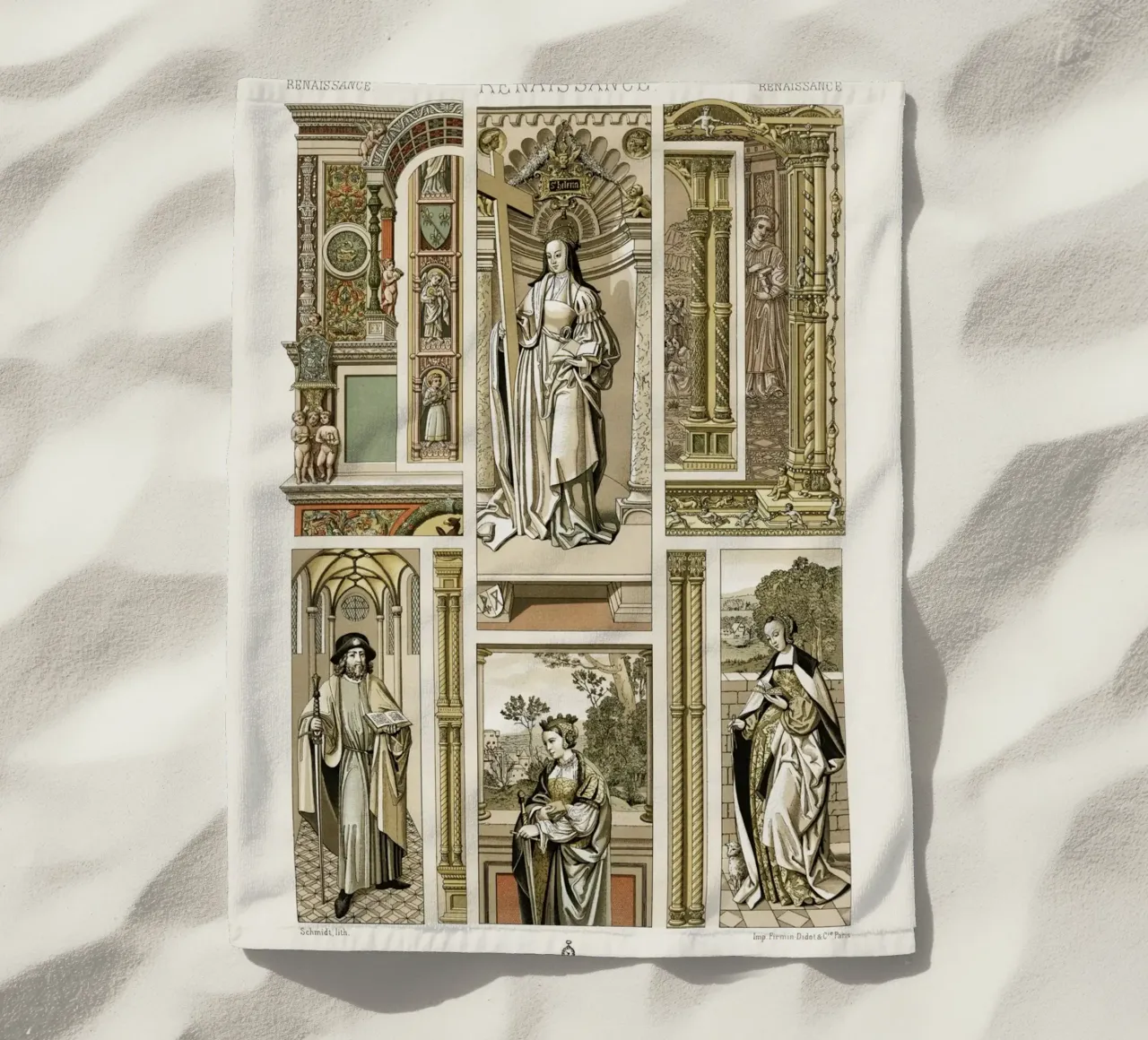 Albert Racine: Figure e architettura del Rinascimento - Storico telo mare da ClubArt