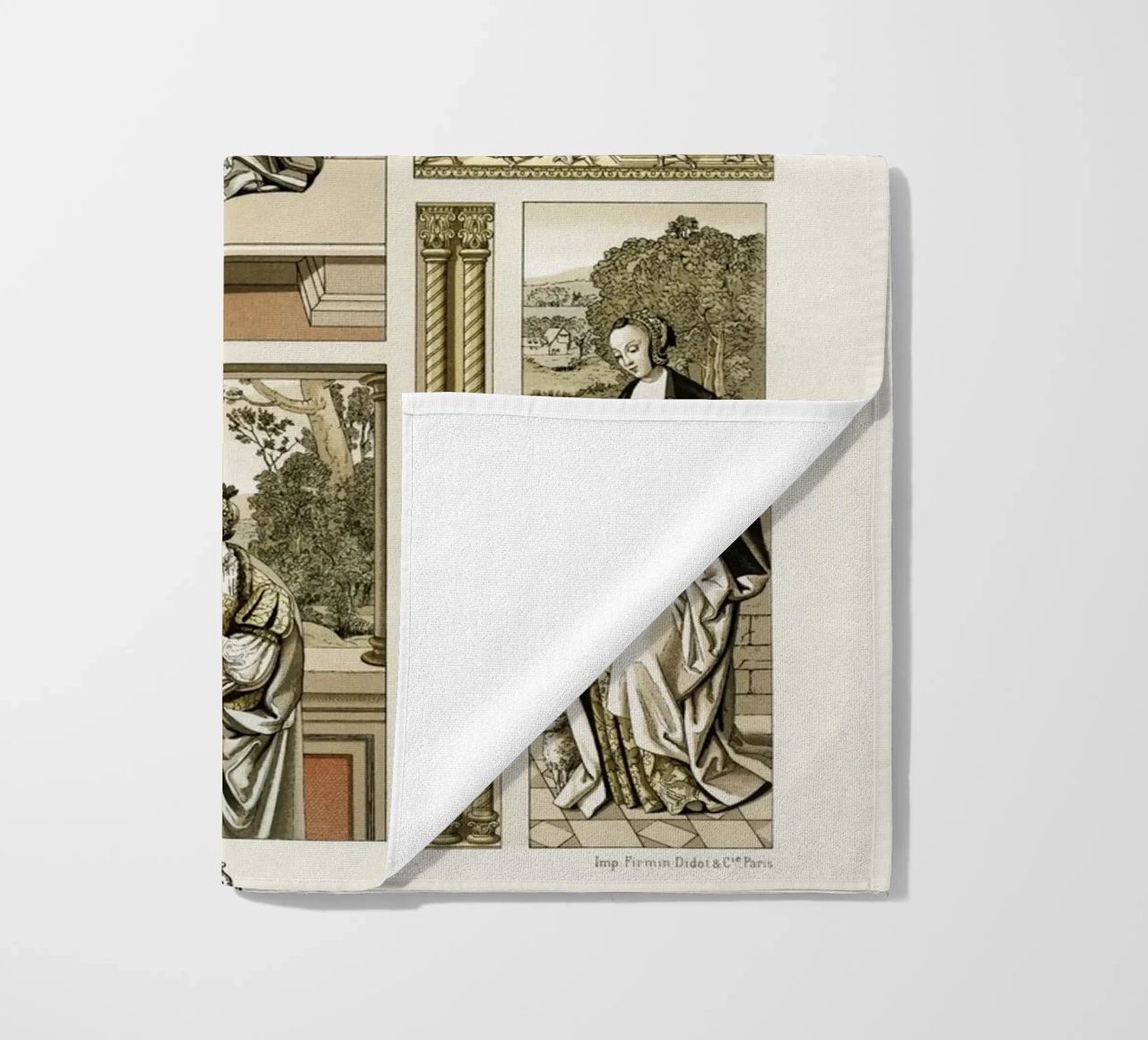 Albert Racine: Renaissance Figures & Architecture - Historic beach towel by ClubArt