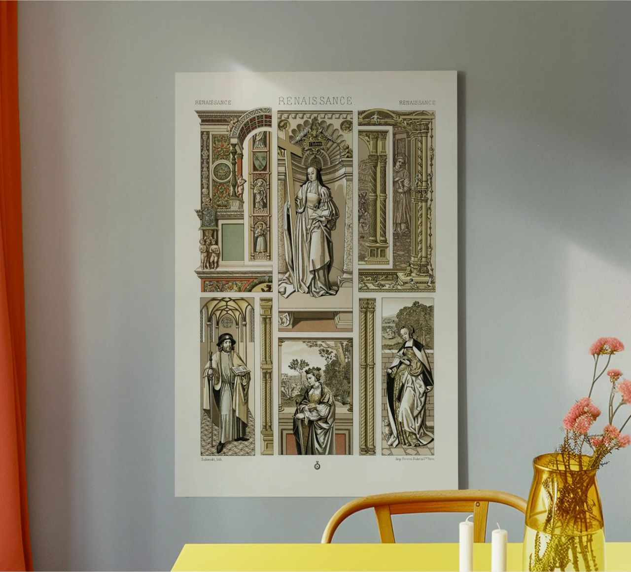 Albert Racine: Renaissance Figures & Architecture - Historic canvas by ClubArt