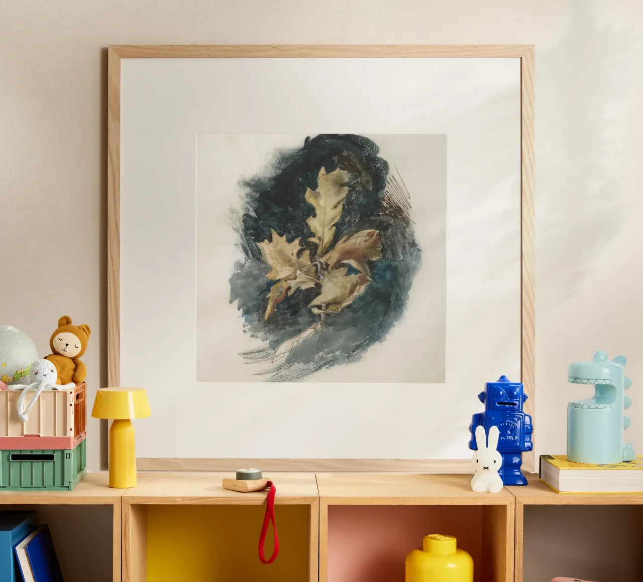 J. Ruskin: Studio di una foglia di quercia - Arte botanica vittoriana poster da ClubArt