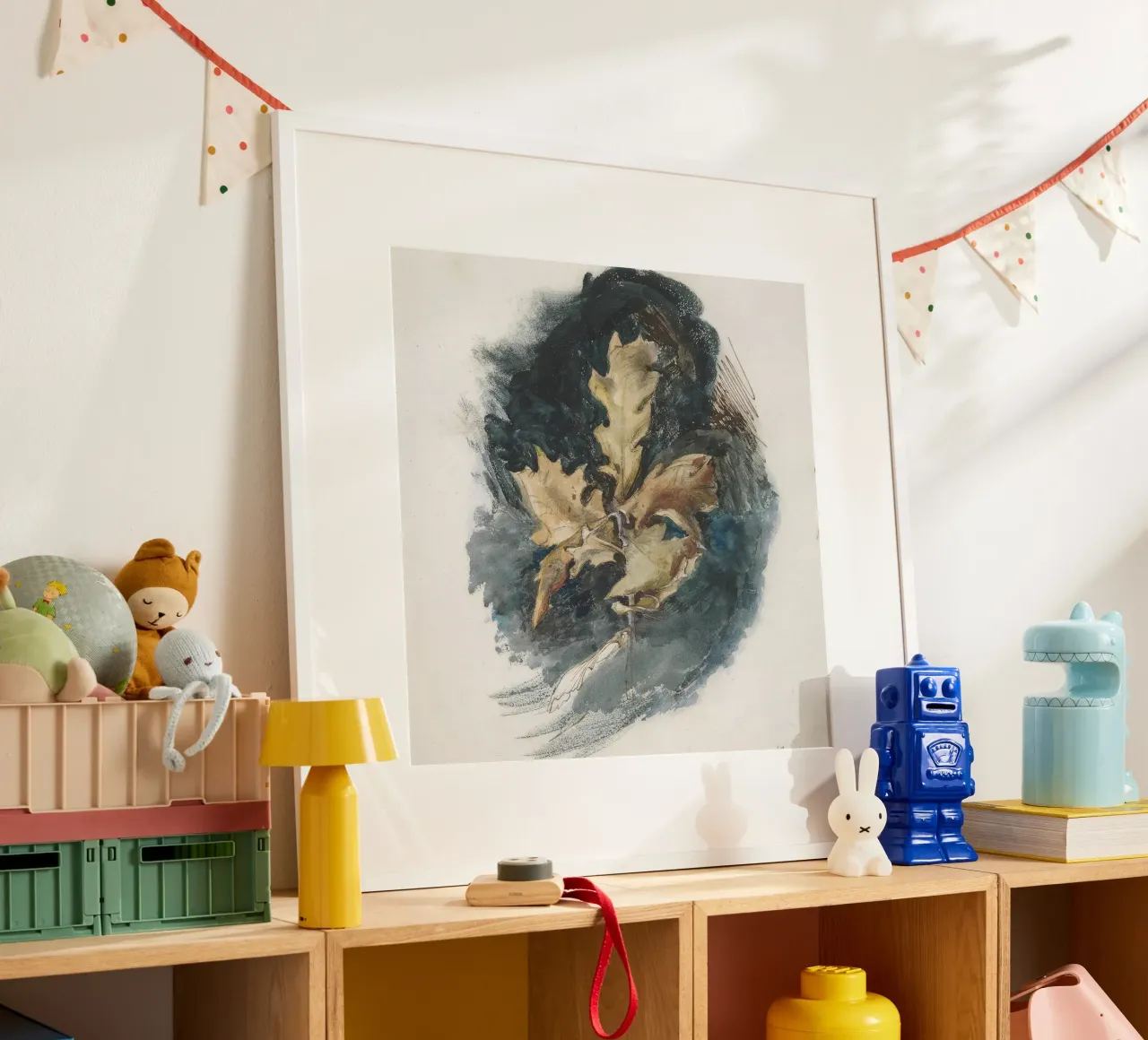 J. Ruskin: Studio di una foglia di quercia - Arte botanica vittoriana poster da ClubArt