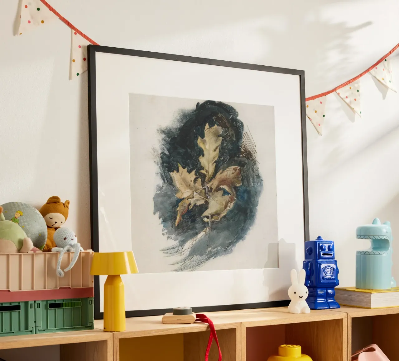 J. Ruskin: Studio di una foglia di quercia - Arte botanica vittoriana poster da ClubArt