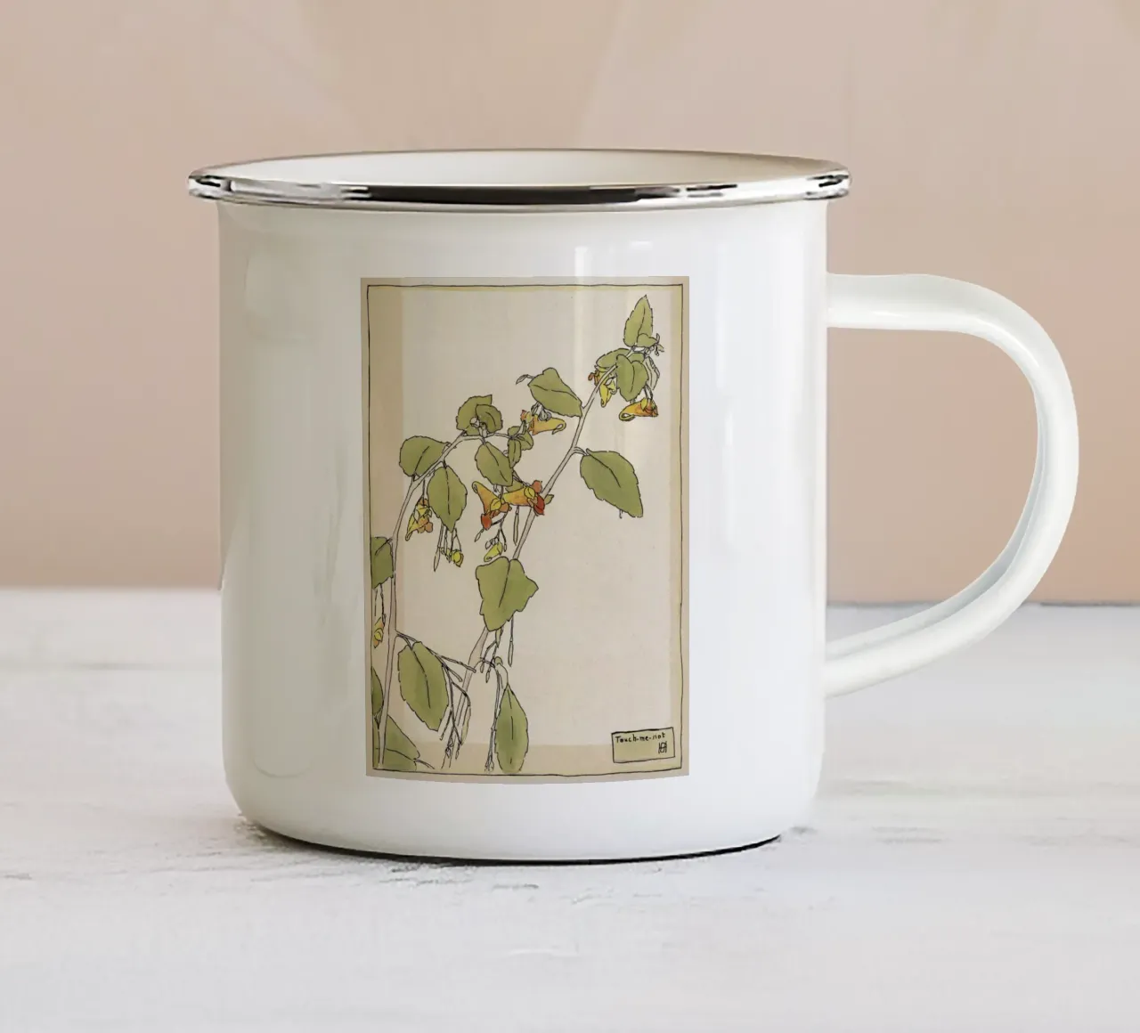 Hannah Overbeck: Touch-Me-Not - Arti e Mestieri Botanici (191 tazza in smalto da ClubArt