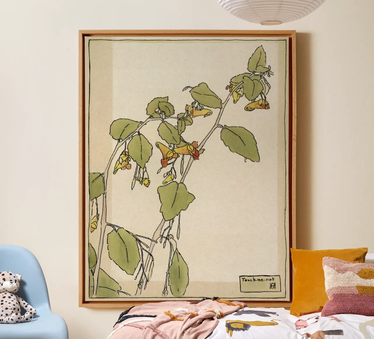 Hannah Overbeck: Touch-Me-Not - Arts & Crafts Botanical (191 canvas met Baklijst van ClubArt