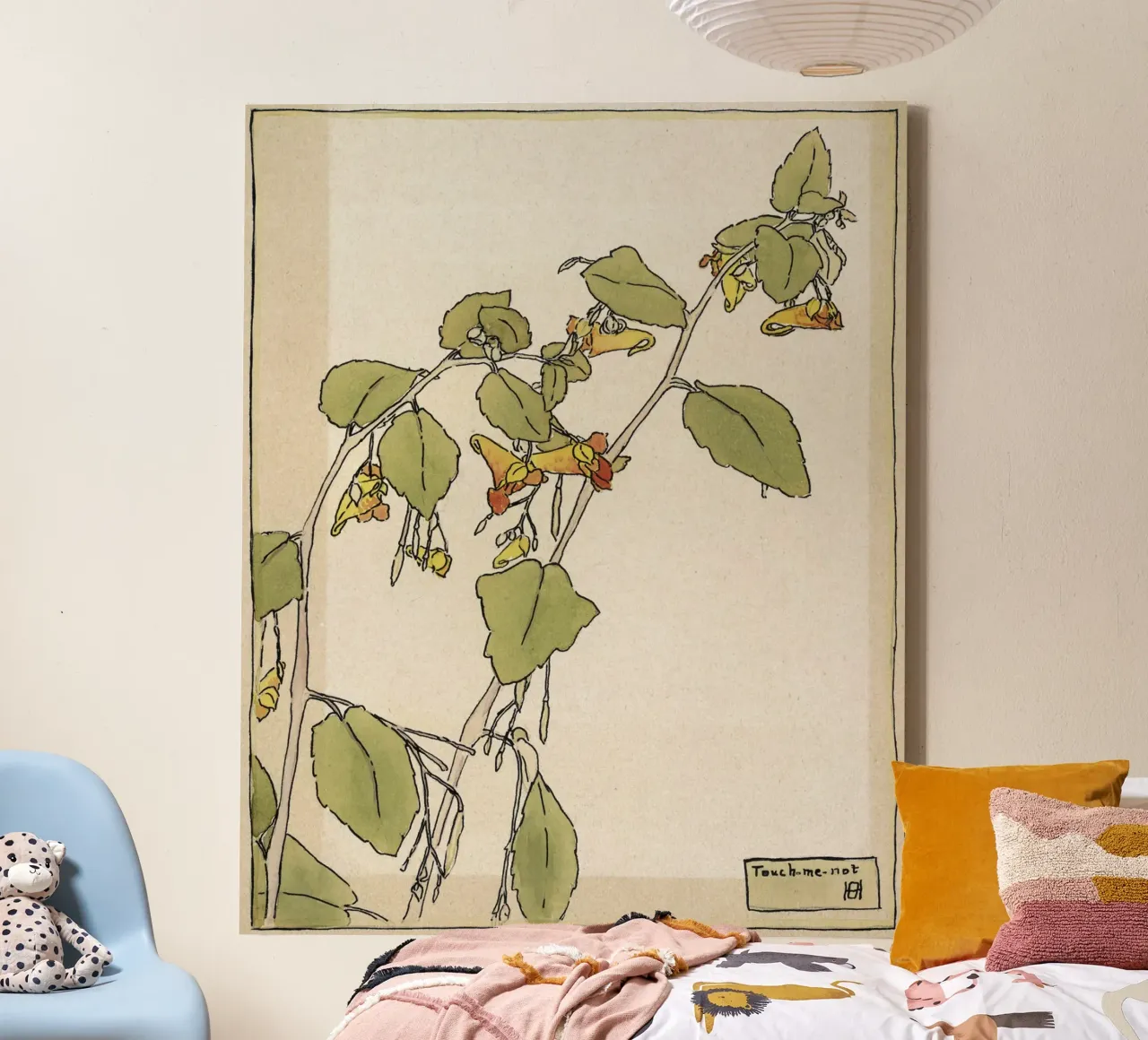 Hannah Overbeck: Touch-Me-Not - Arts & Crafts Botanical (191 canvas met Baklijst van ClubArt