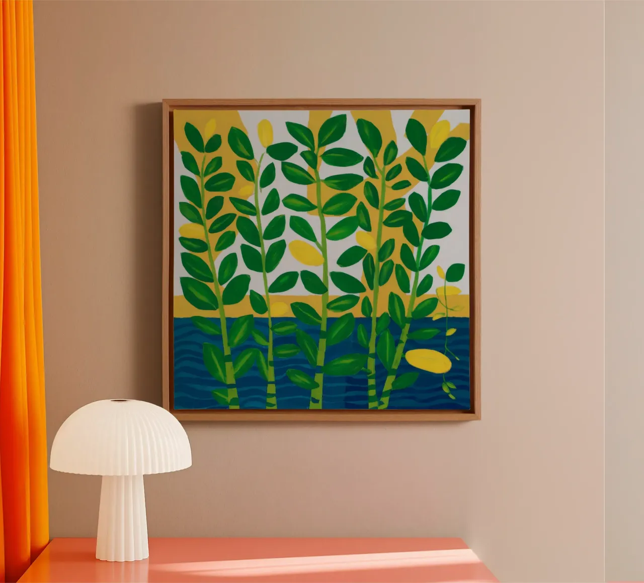 Zaffiro Lemon Grove tela con Cornice a cassetta da Dawn Light