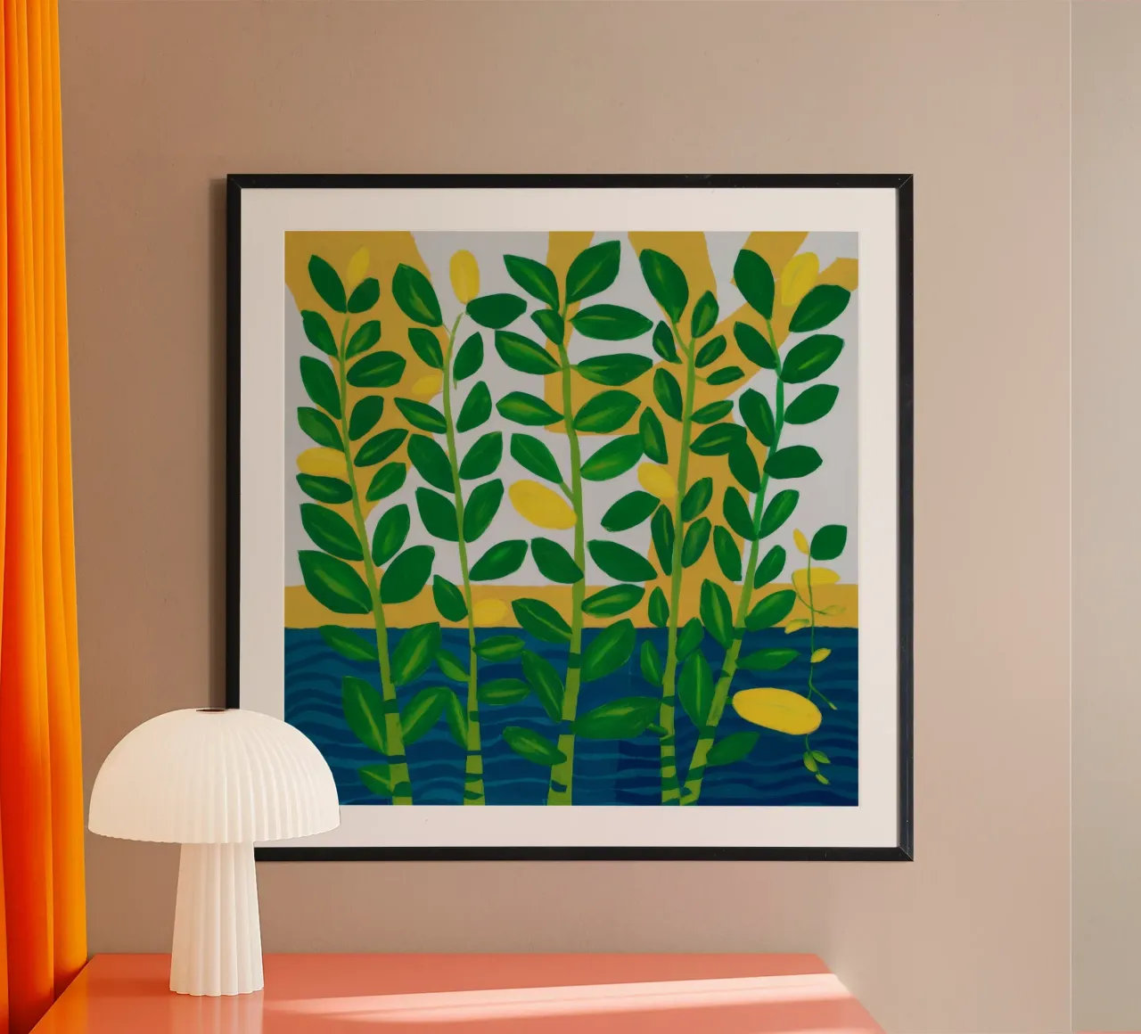 Zaffiro Lemon Grove poster con telaio in legno da Dawn Light