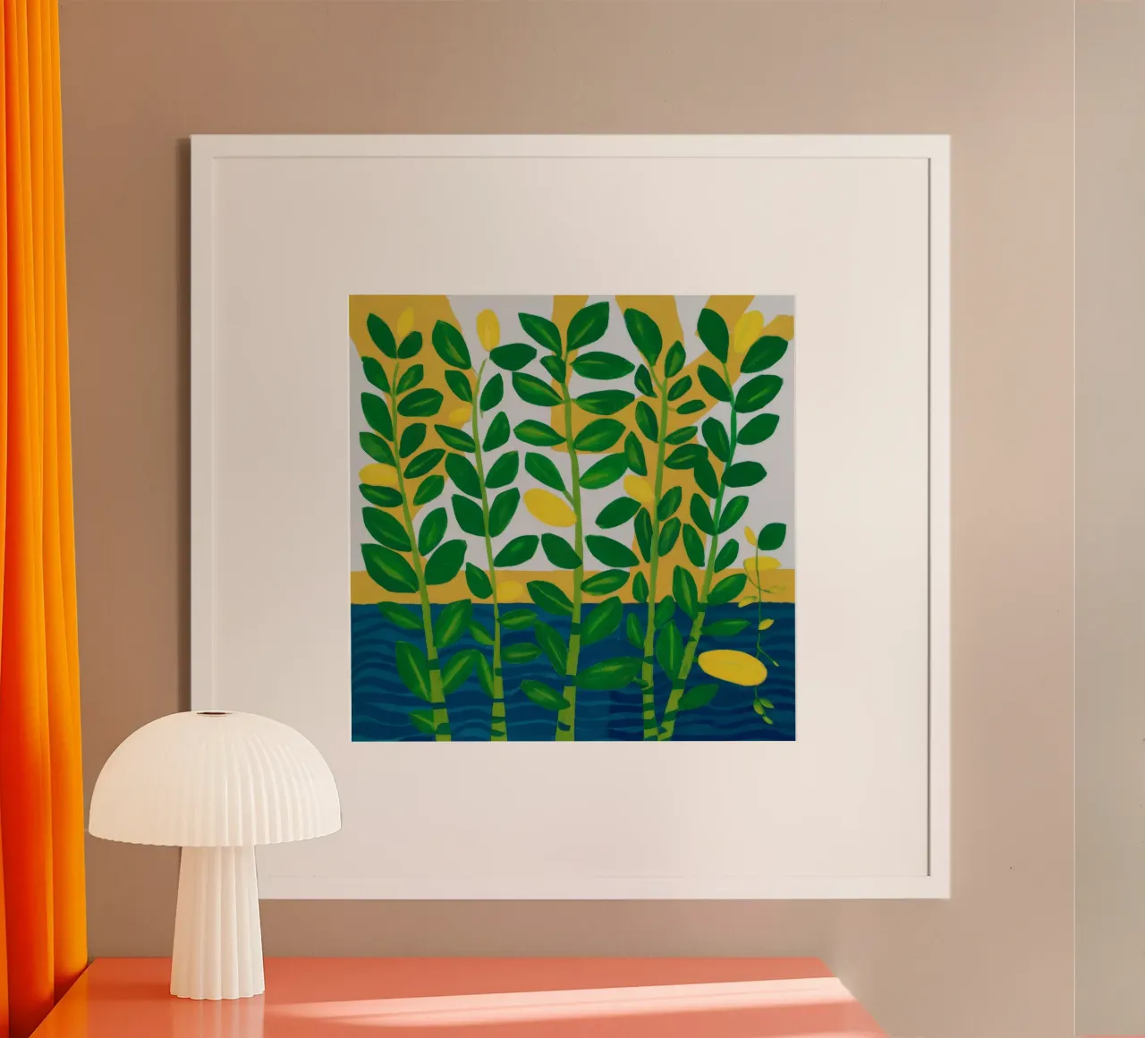 Zaffiro Lemon Grove poster con telaio in legno da Dawn Light