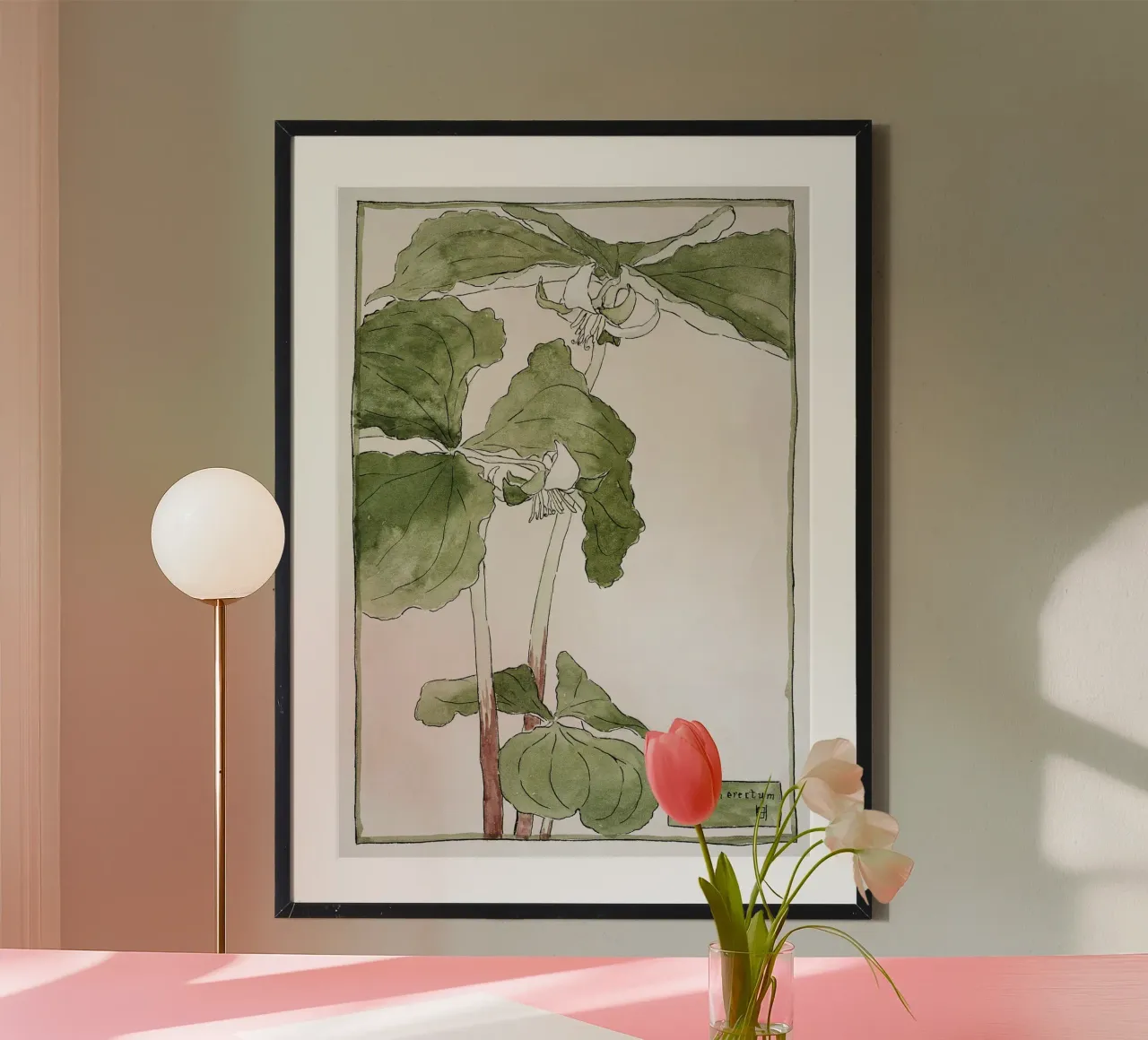 Hannah Overbeck: Trillium Erectum - Arti e Mestieri Botanici poster da ClubArt