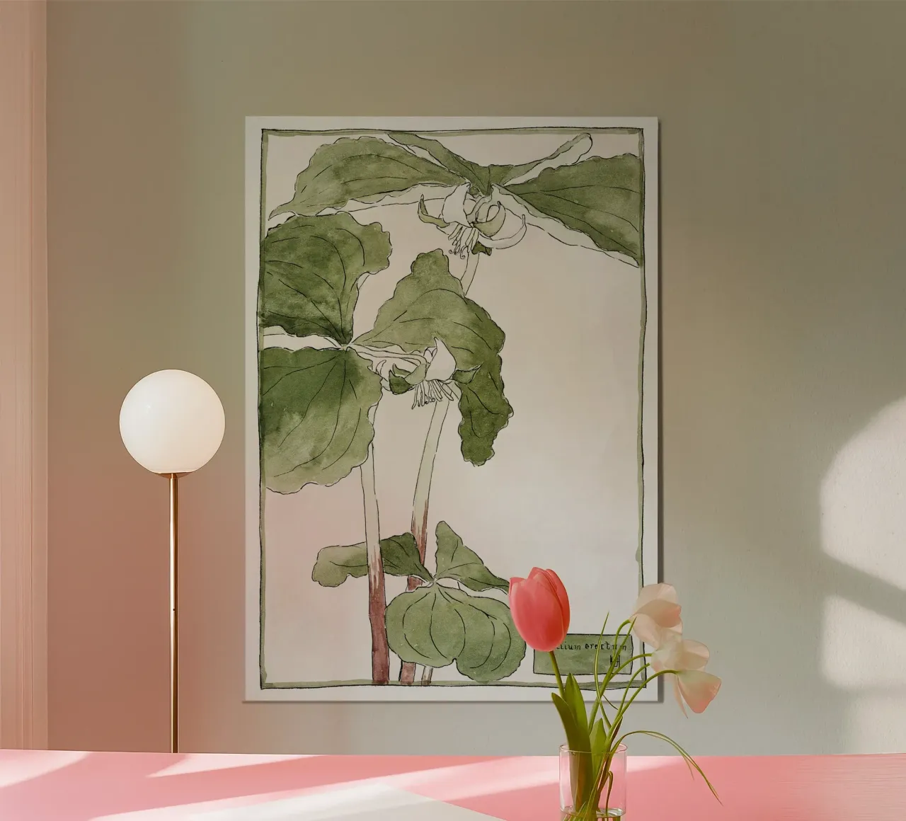 Hannah Overbeck: Trillium Erectum - Arti e Mestieri Botanici poster da ClubArt