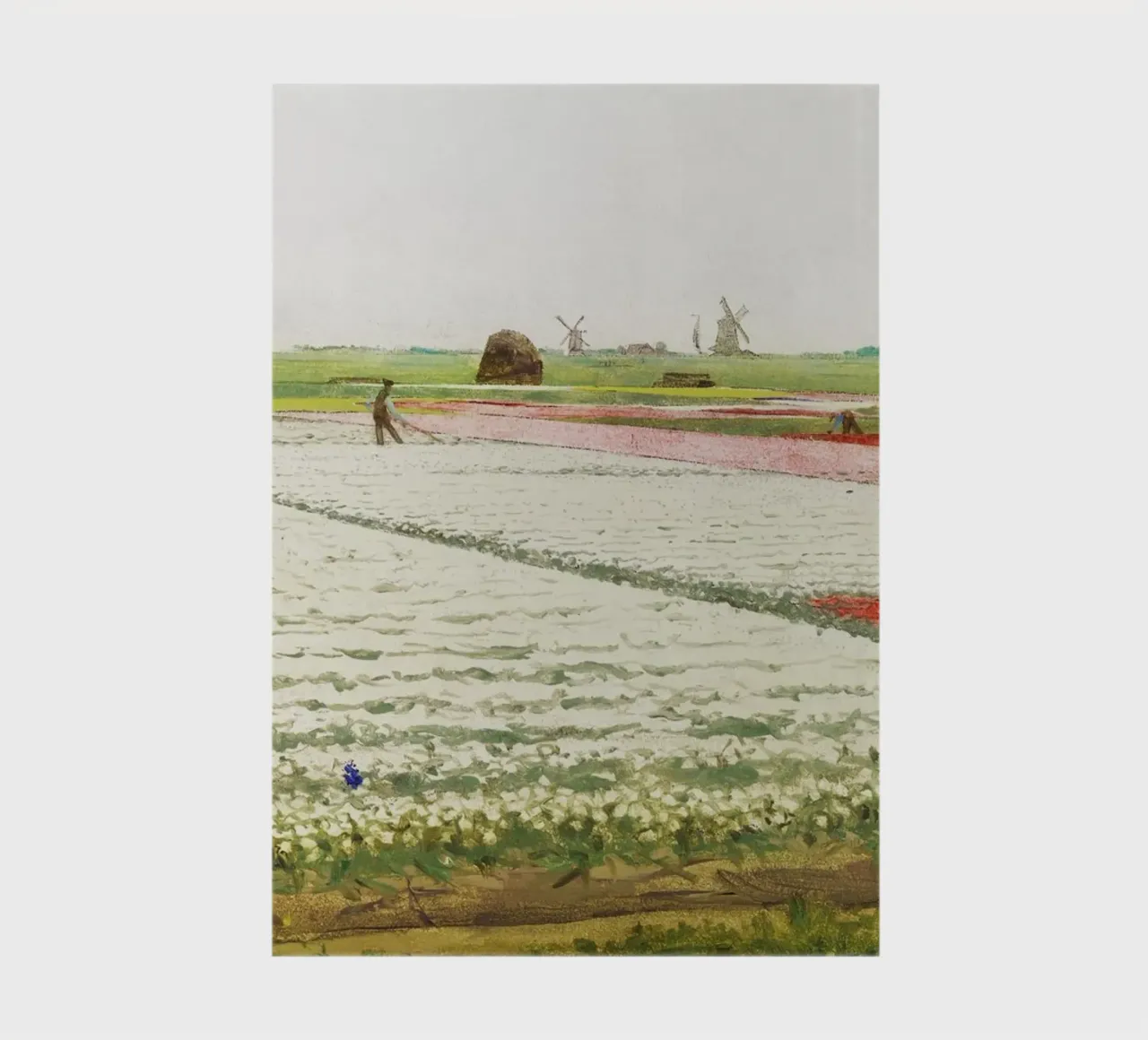 Dijsselhof: Tulip Fields - Dutch Impressionist Landscape Art notebook by ClubArt