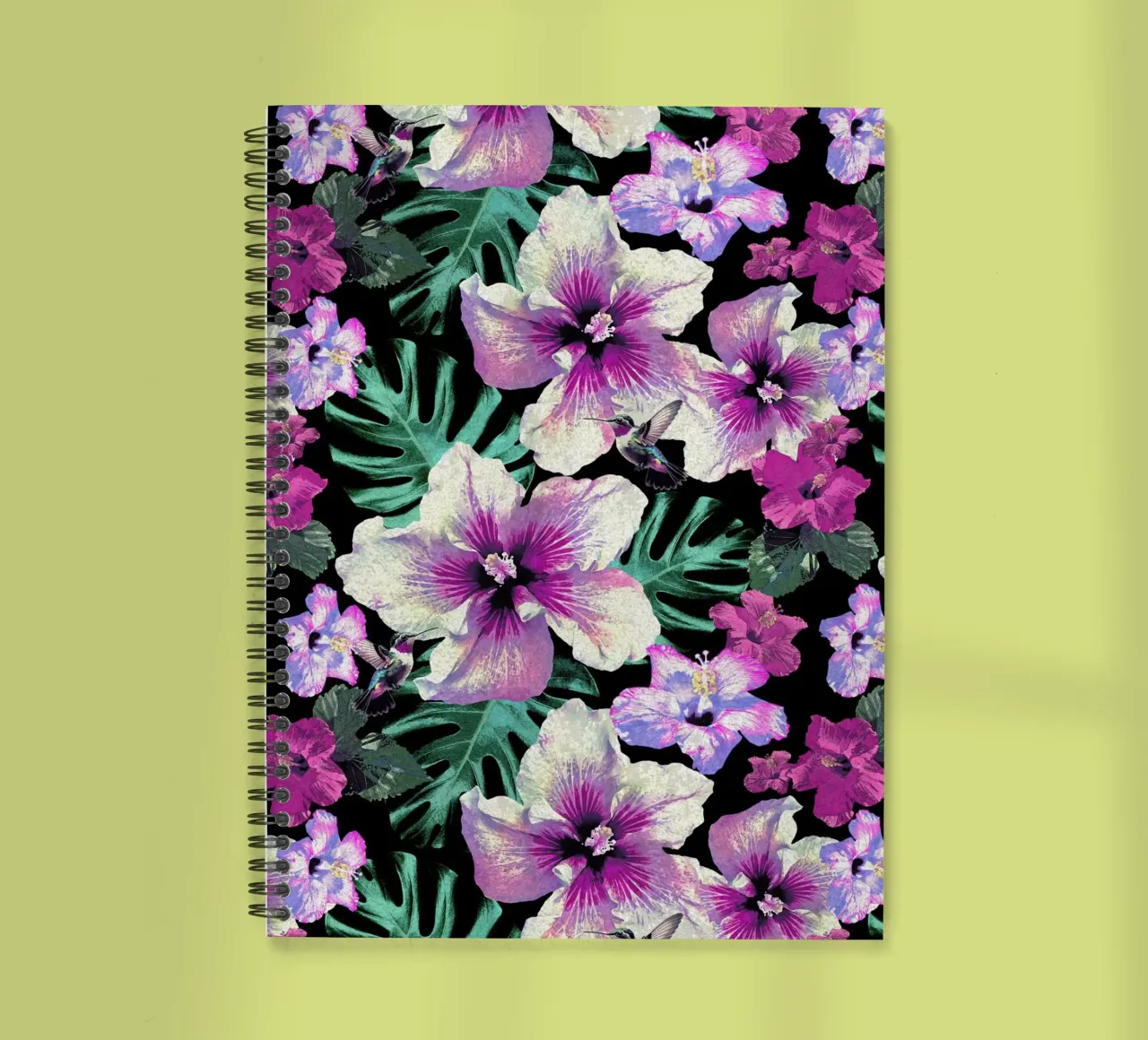 Hummingbird Hibiscus spiral notebook by Nina May Design Studio