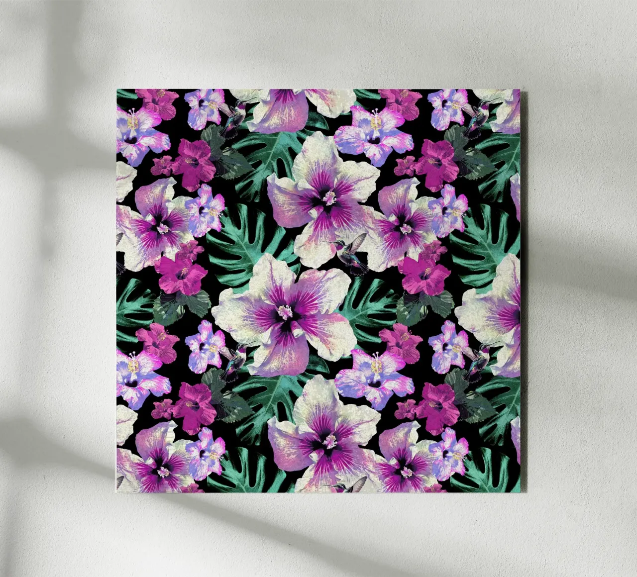 Ibisco colibrì alluminio dibond da Nina May Design Studio