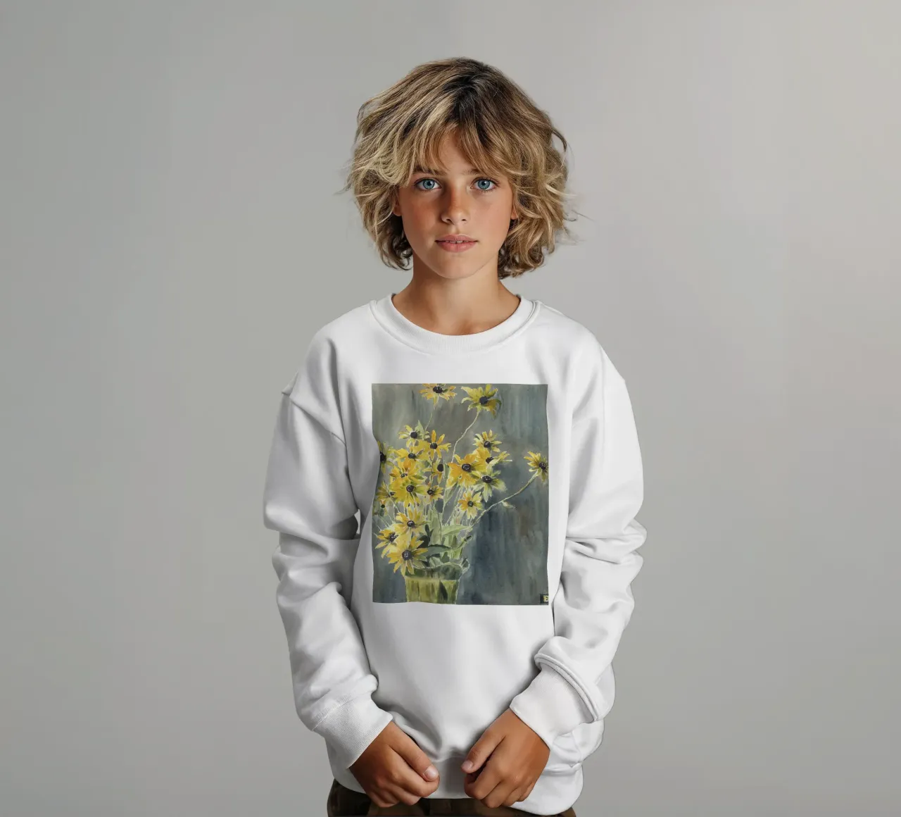 Hannah Overbeck: Vaso con susini dagli occhi neri - Arti e Mestieri F felpa bambino da ClubArt