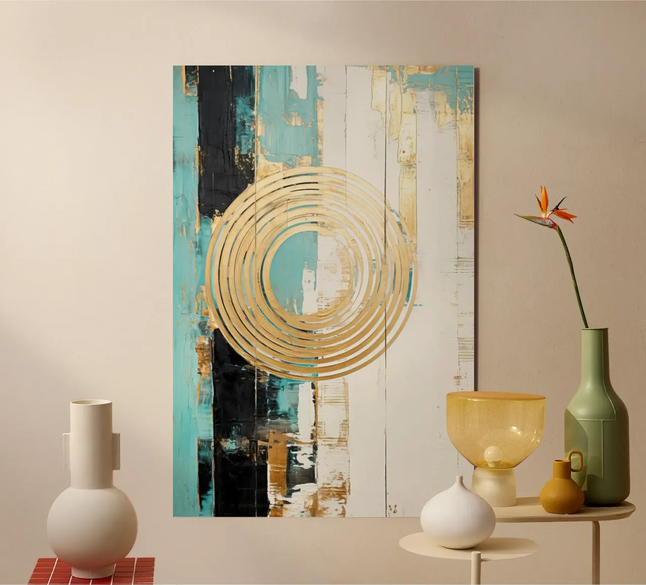 ABSTRACT ART Chiaro di luna alluminio dibond da Melanie Viola