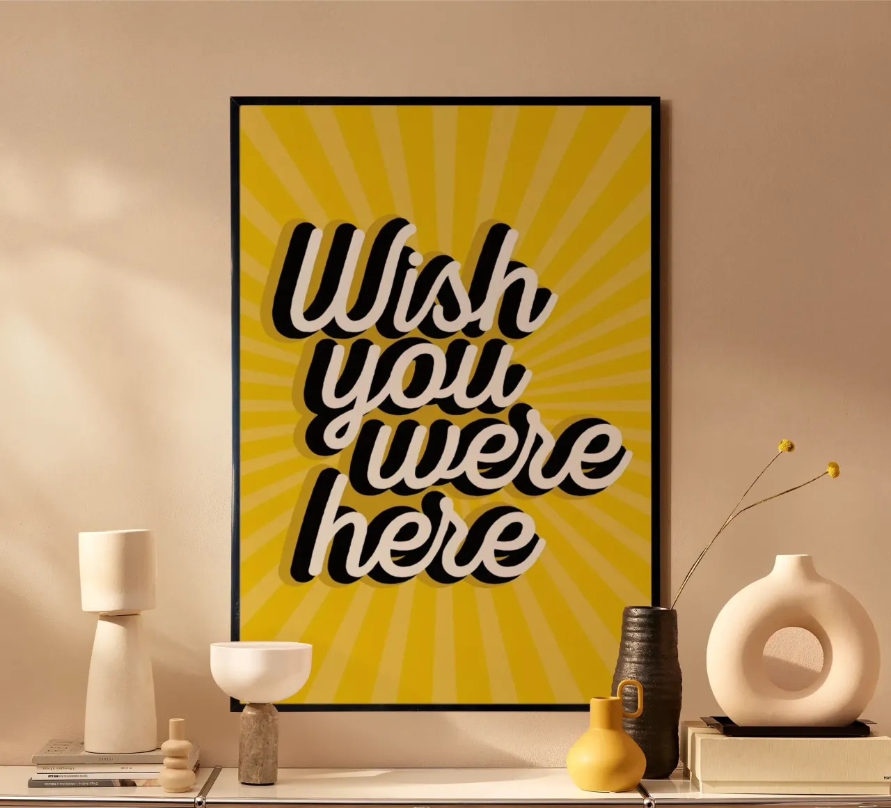 Wish You Were Here poster con telaio in plastica da The Native State