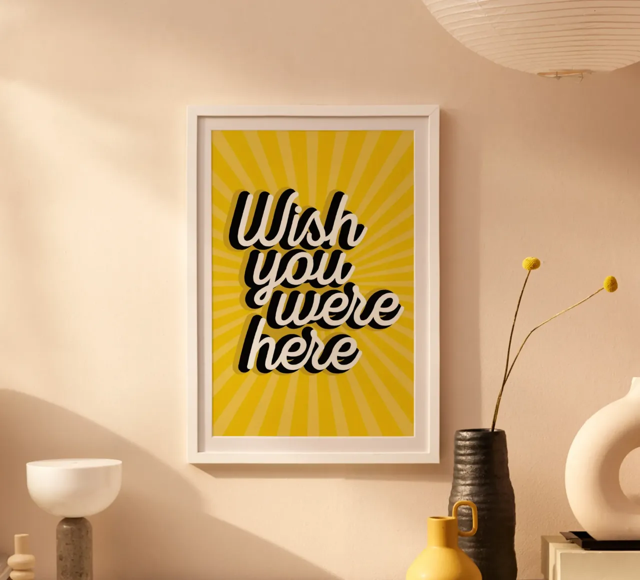 Wish You Were Here poster con telaio in plastica da The Native State