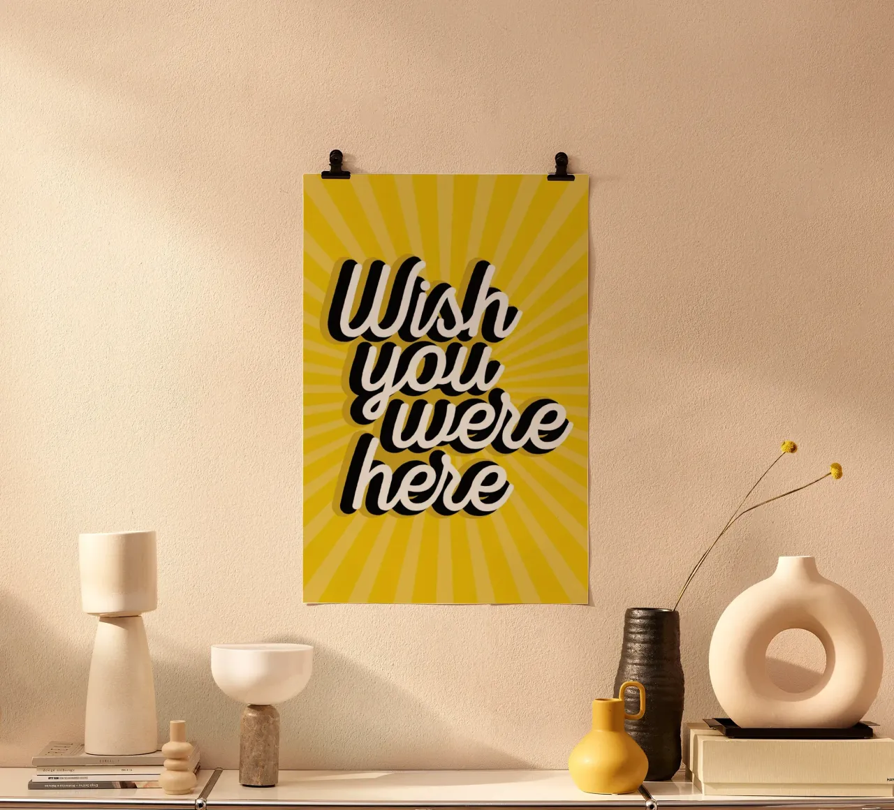 Wish You Were Here poster con telaio in plastica da The Native State