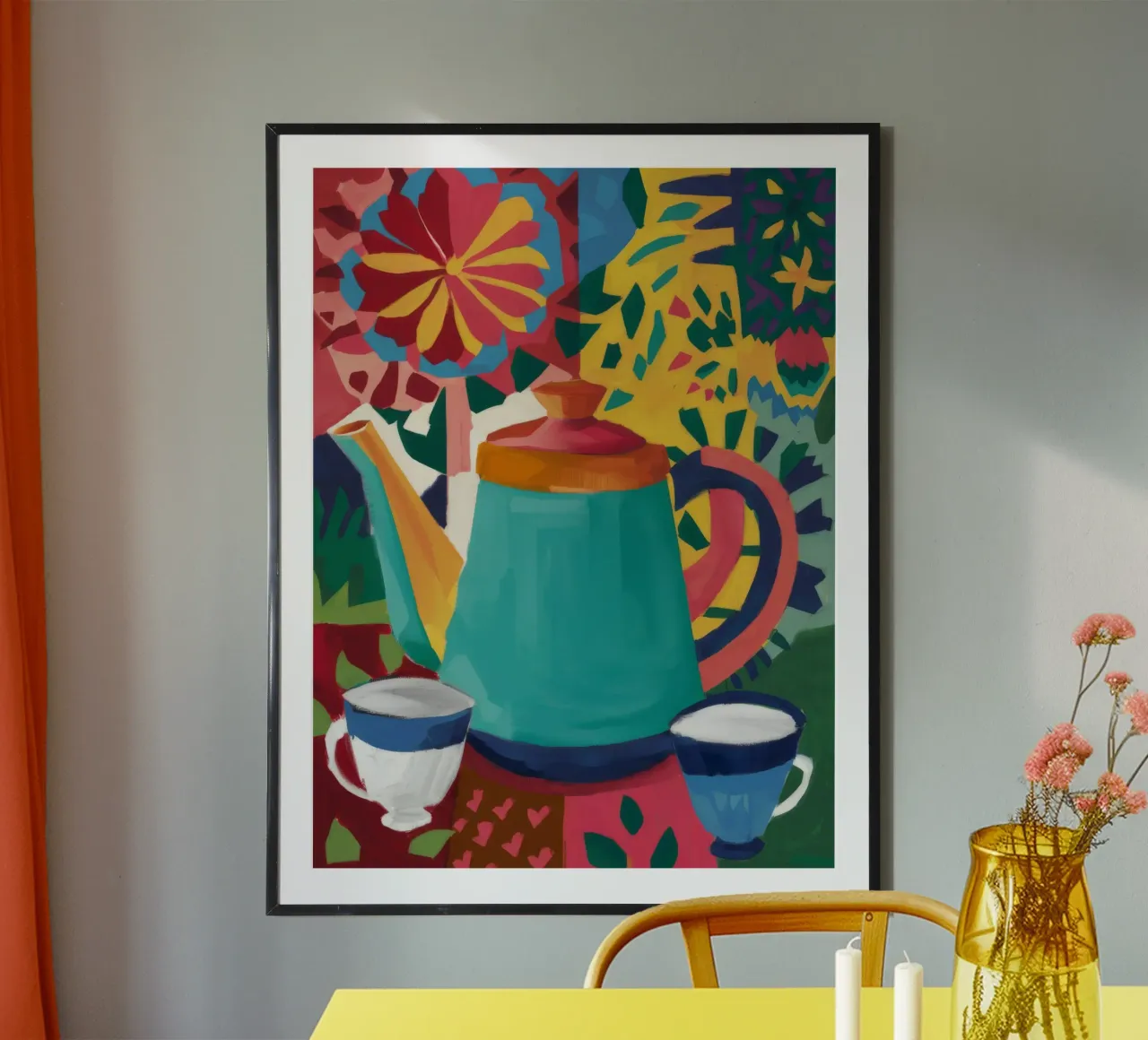 Ember Kissed Teatime poster by Dawn Light