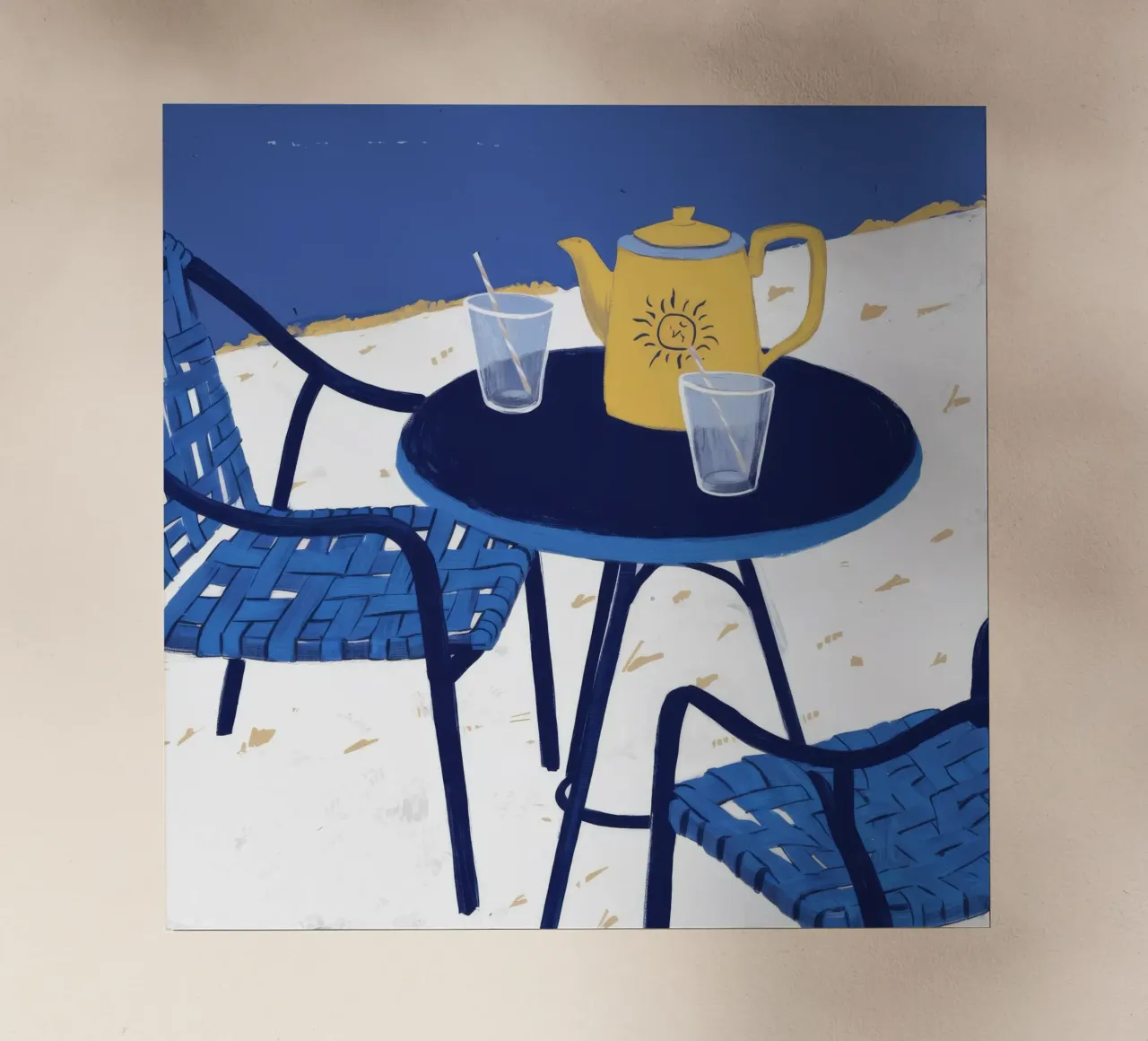 Sogni di bistrot cobalto pellicola backlit da Dawn Light