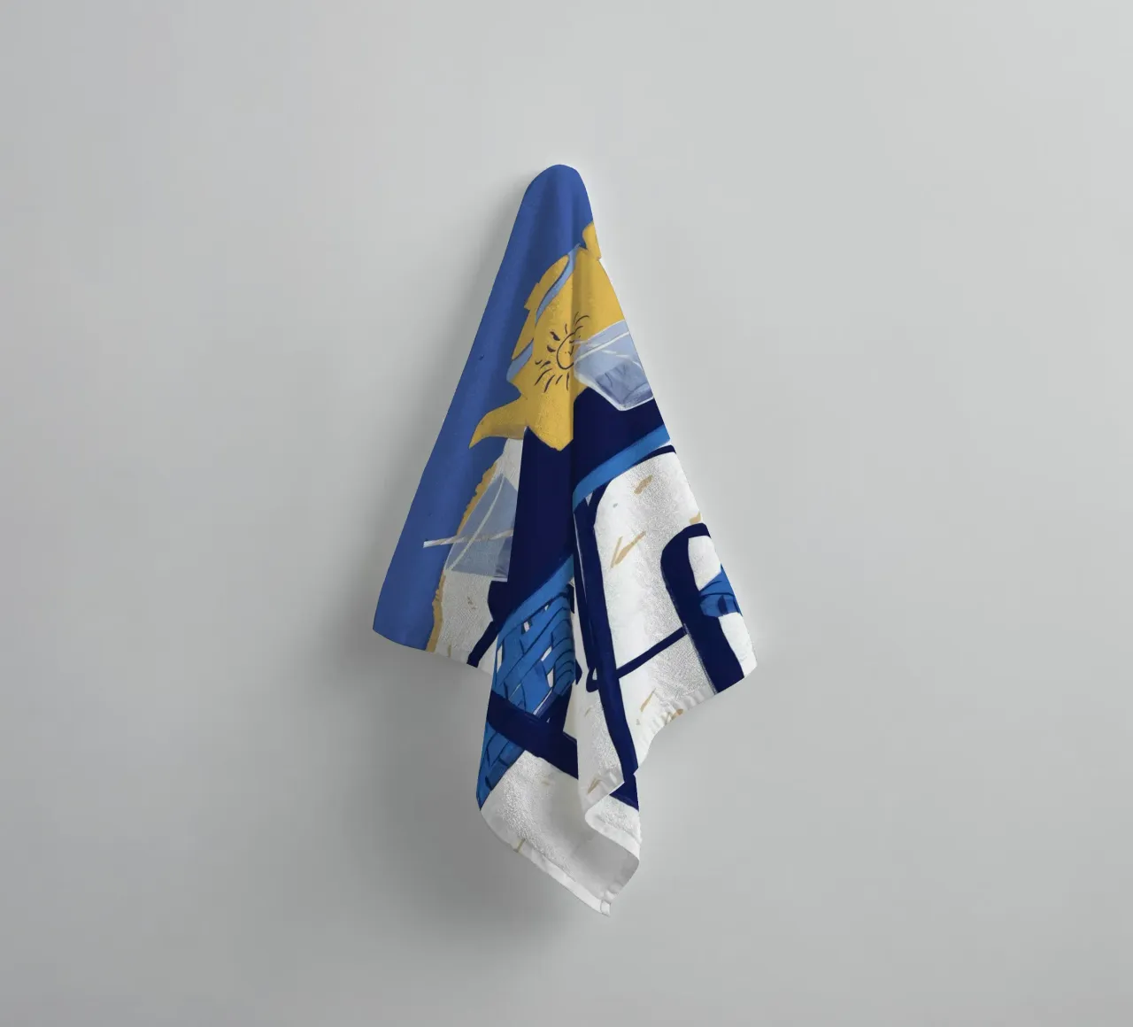Cobalt Bistro Dreams towel by Dawn Light
