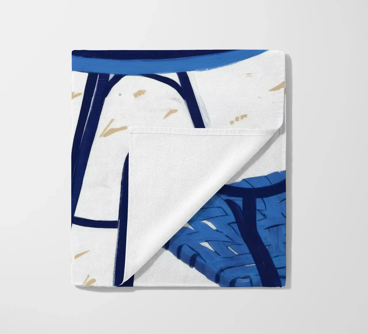 Cobalt Bistro Dreams beach towel by Dawn Light