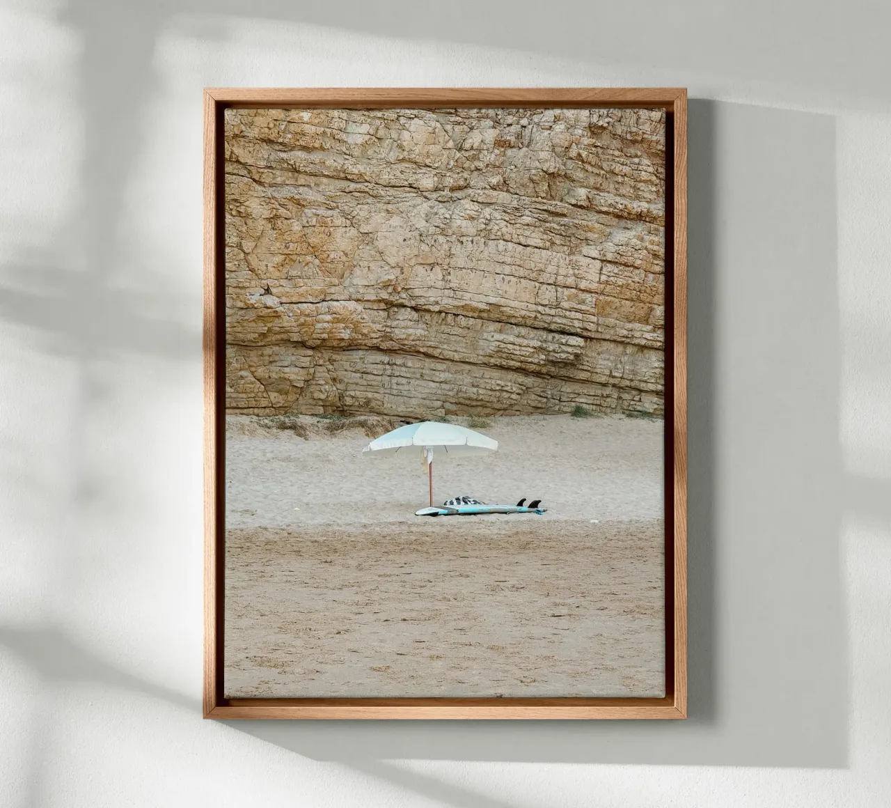 Quiet Surf Break canvas with Floater frame by Thilo Grøsch
