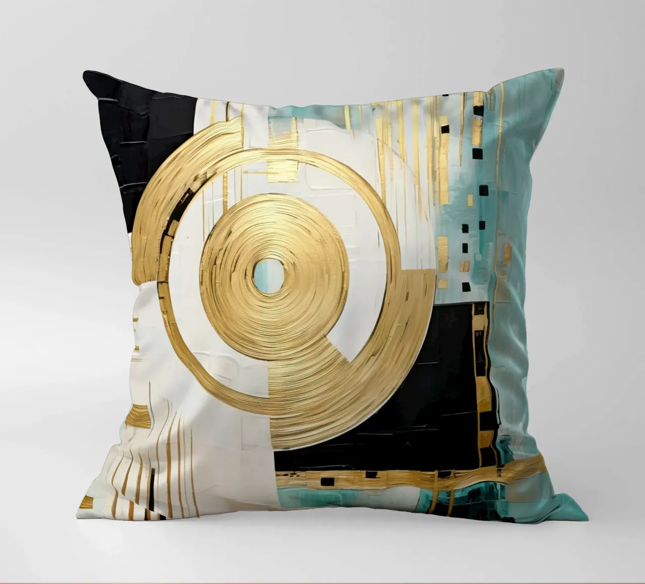 ABSTRACT ART Powerful movement decorative cushion by Melanie Viola