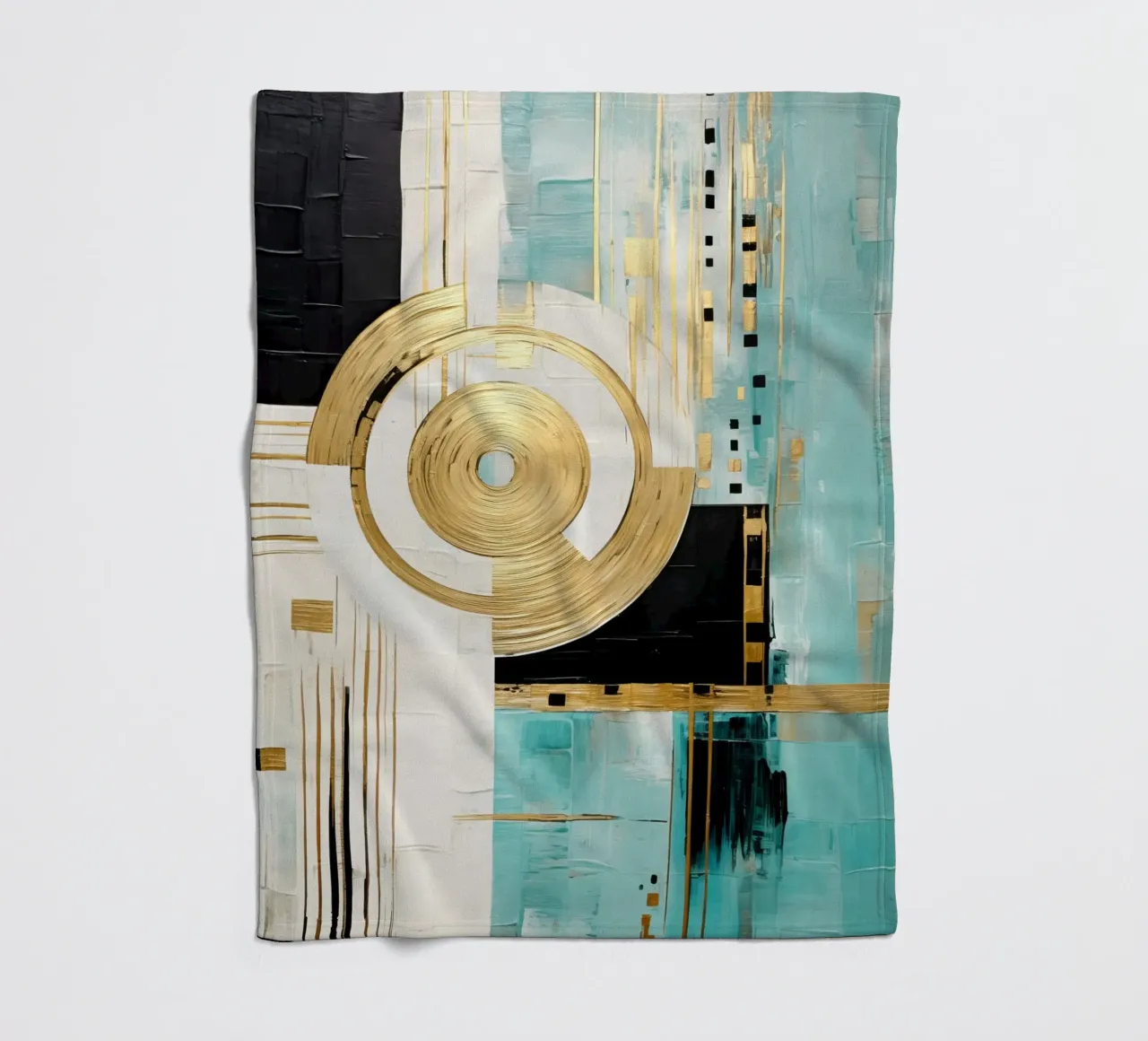 ABSTRACT ART Powerful movement fleece blanket by Melanie Viola