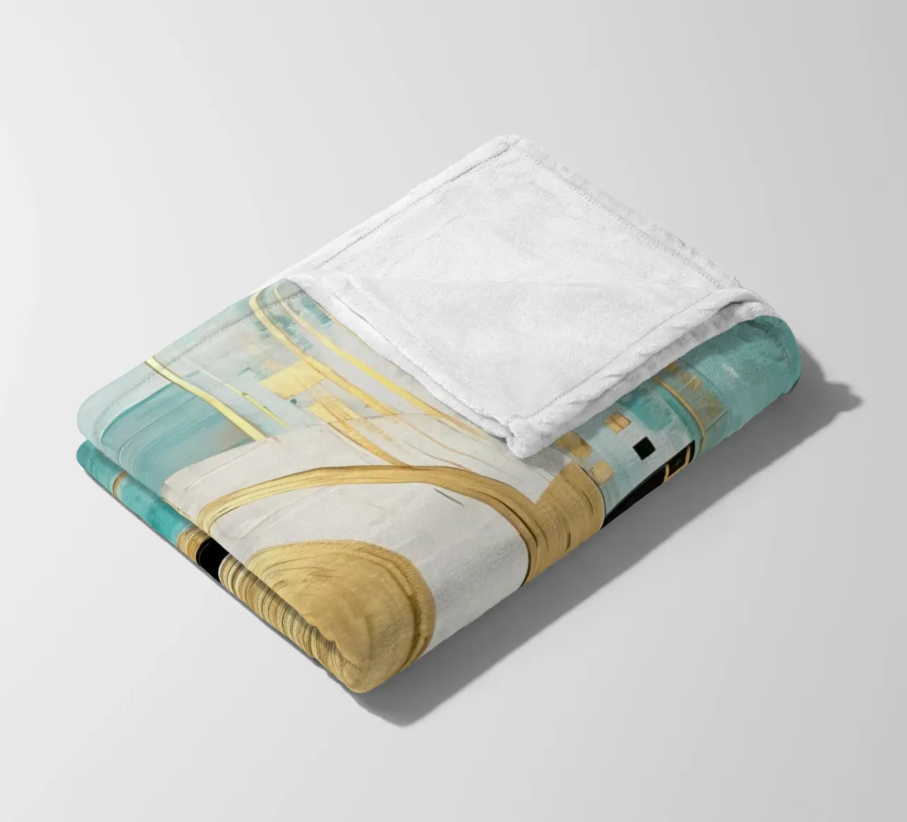 ABSTRACT ART Powerful movement fleece blanket by Melanie Viola