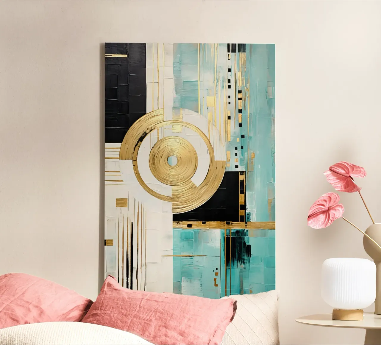 ABSTRACT ART Powerful movement canvas by Melanie Viola