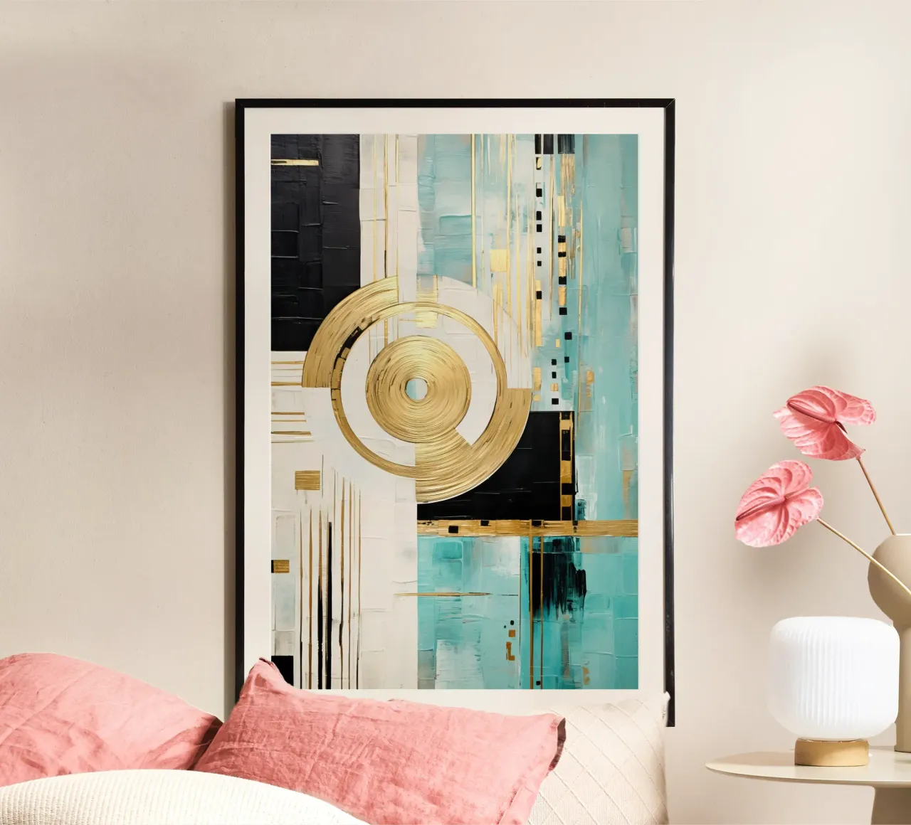 ABSTRACT ART Powerful movement hahnemühle by Melanie Viola