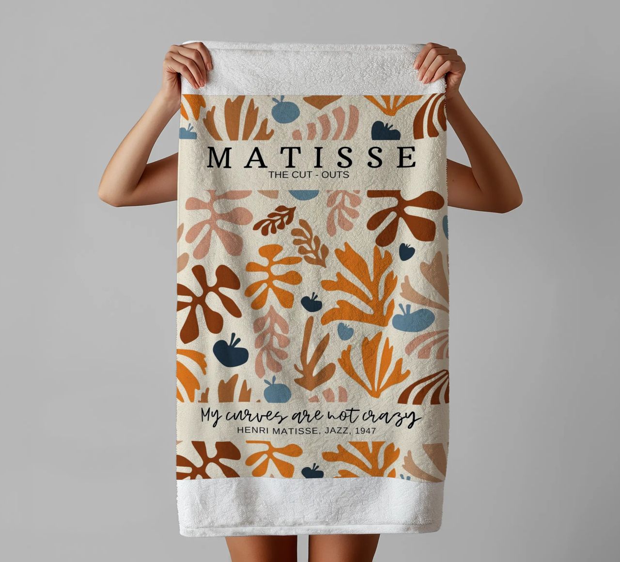 coral and seaweed image clippings towel by uklik sell