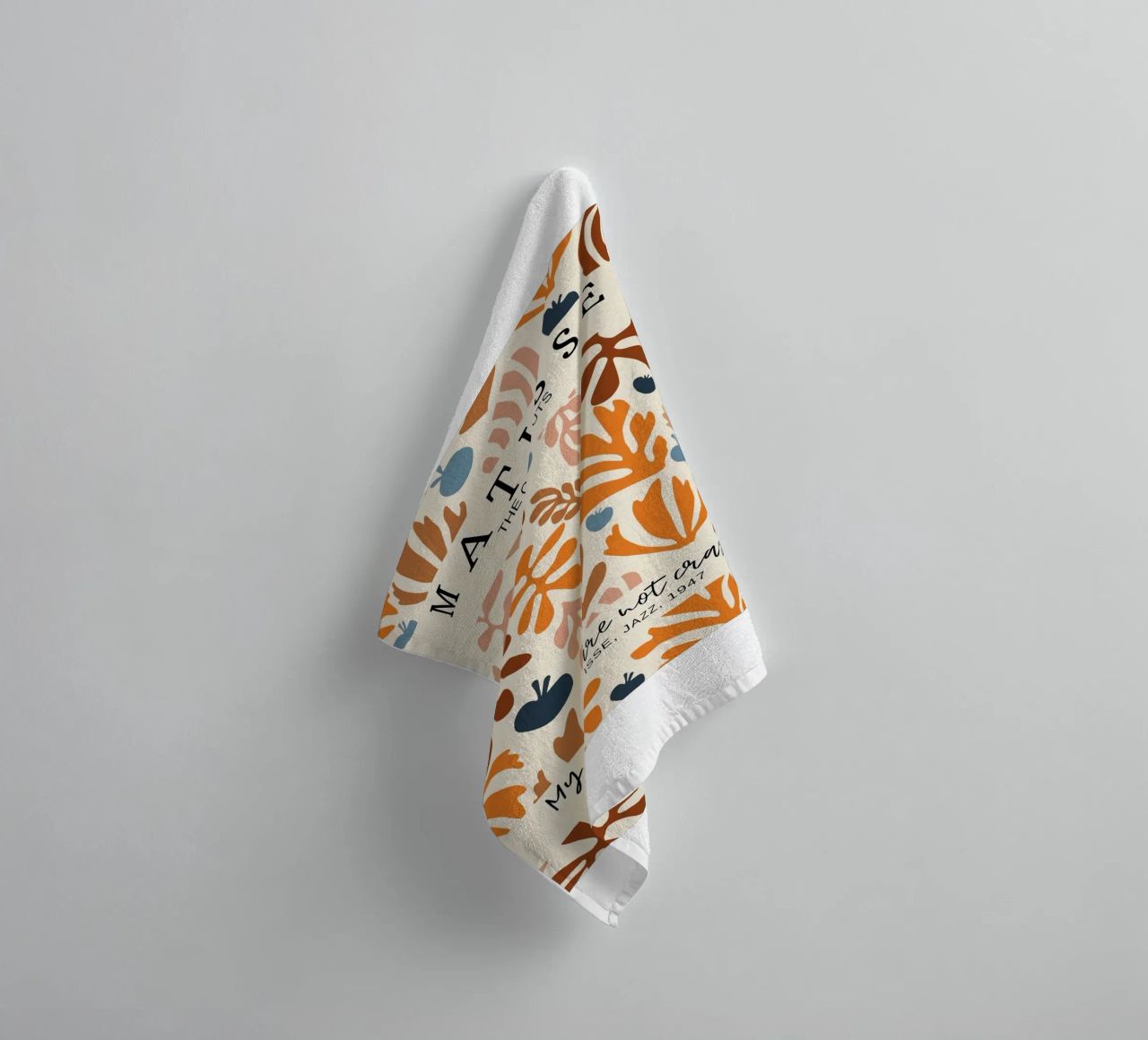 coral and seaweed image clippings towel by uklik sell
