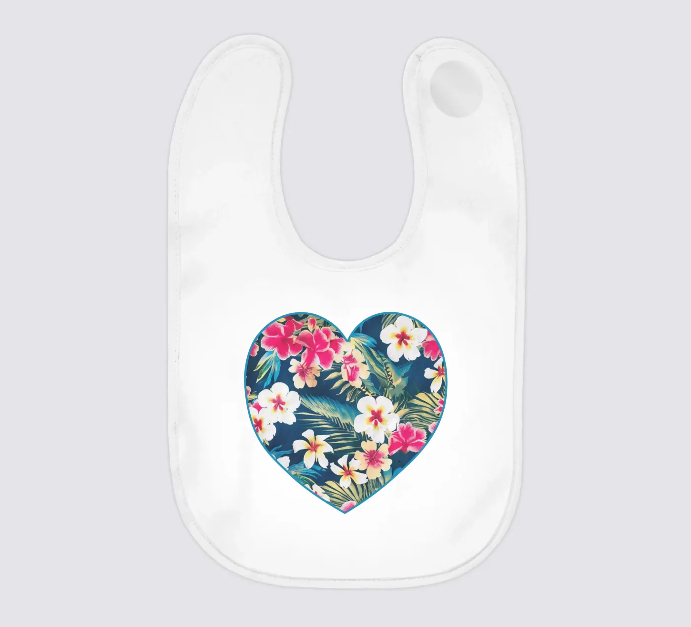 Aloha Heart baby bib by Nina May Design Studio