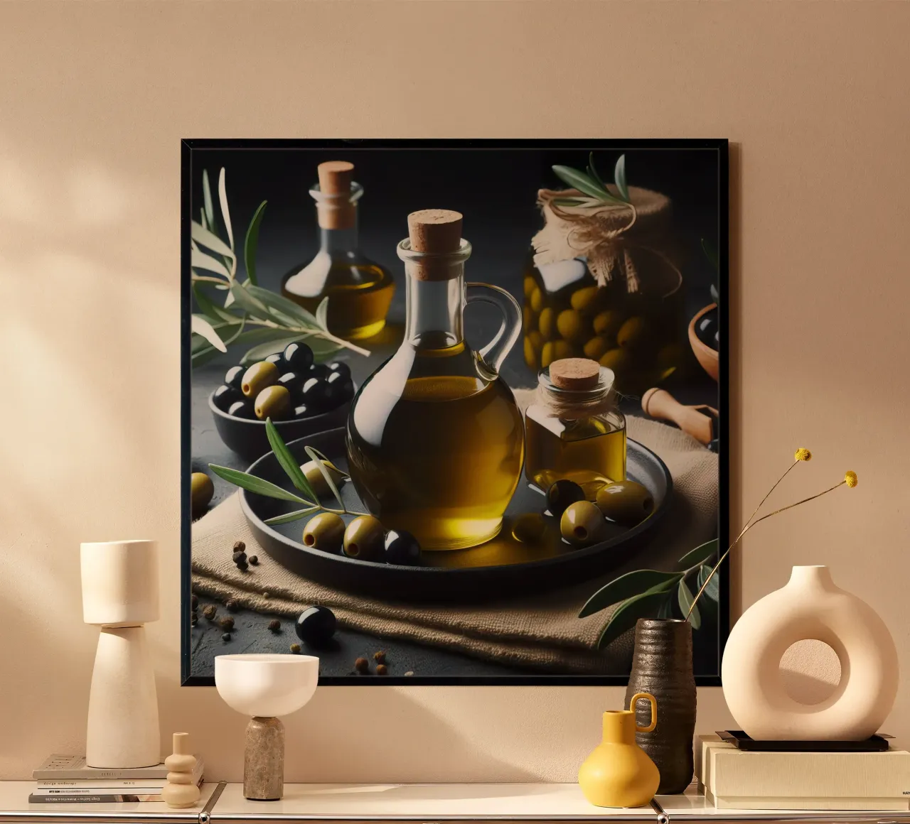 Natura morta di olio d'oliva poster da 🥩 The tasty wall