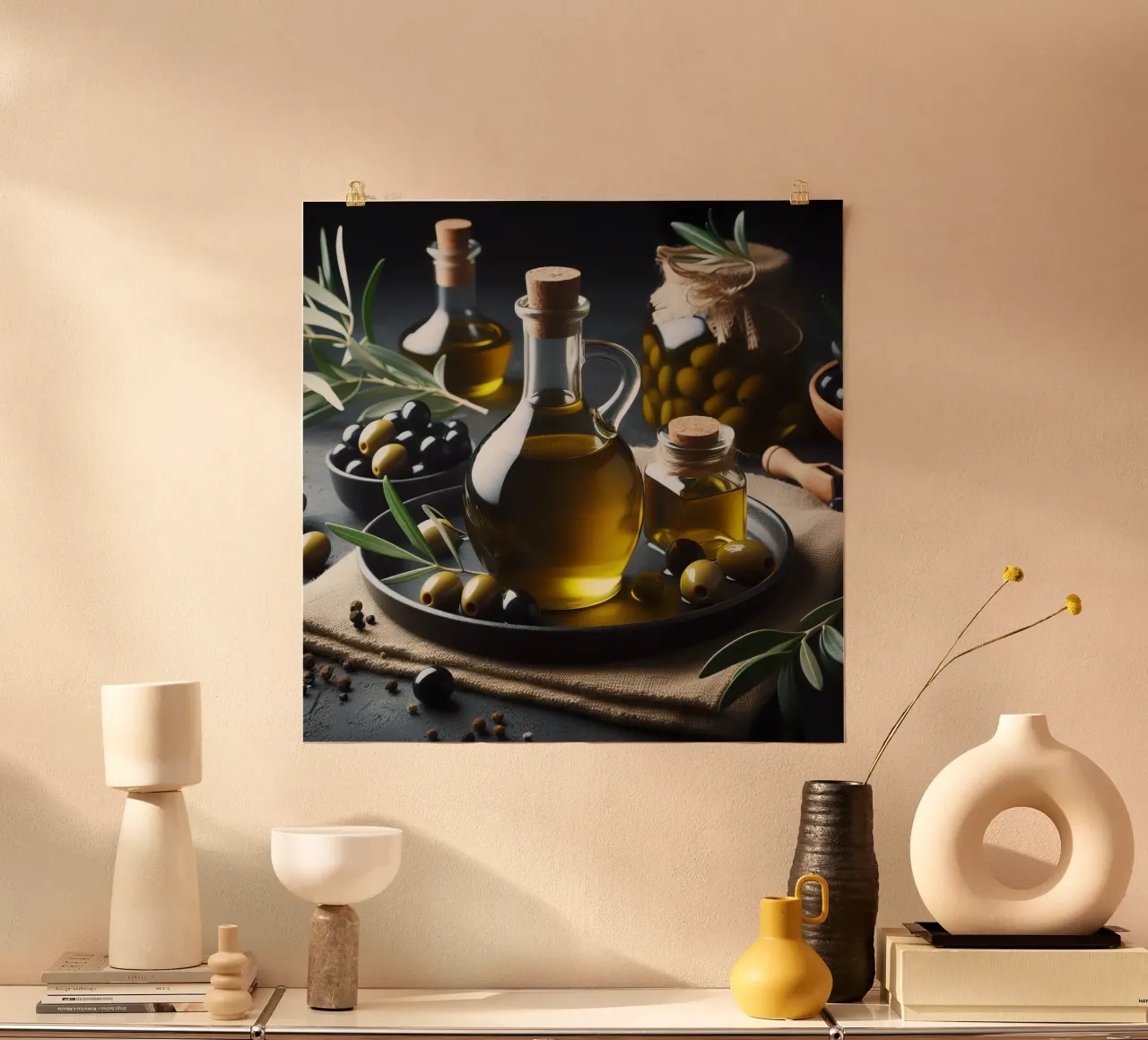 Natura morta di olio d'oliva poster da 🥩 The tasty wall