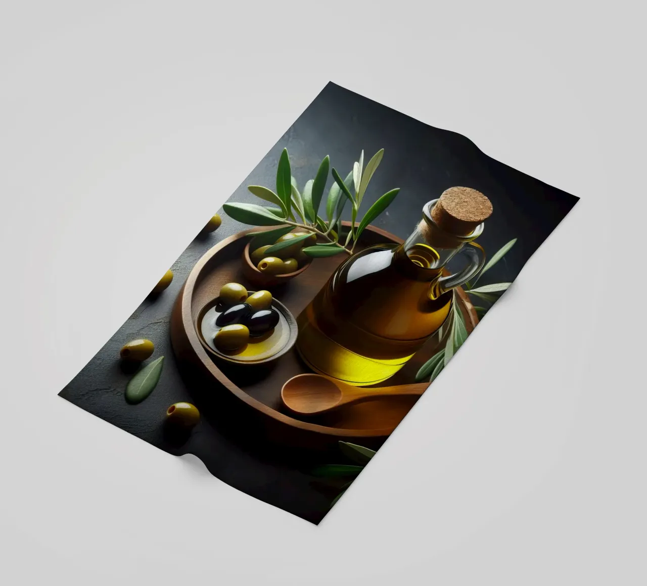 Natura morta di olio d'oliva telo mare da 🥩 The tasty wall