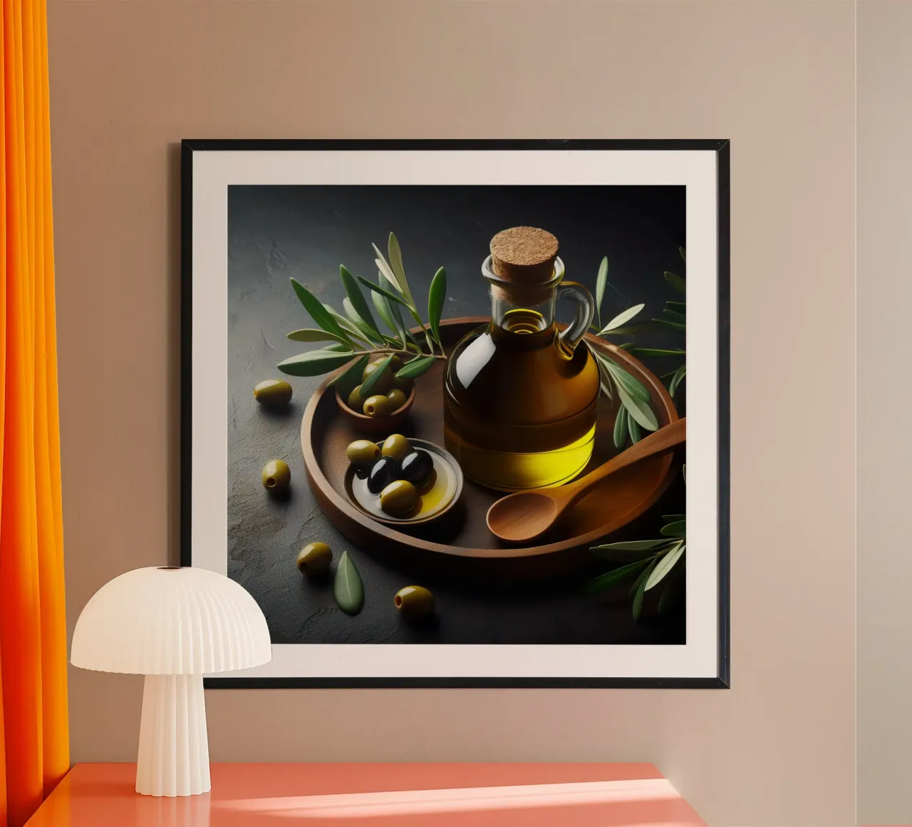 Natura morta di olio d'oliva poster da 🥩 The tasty wall