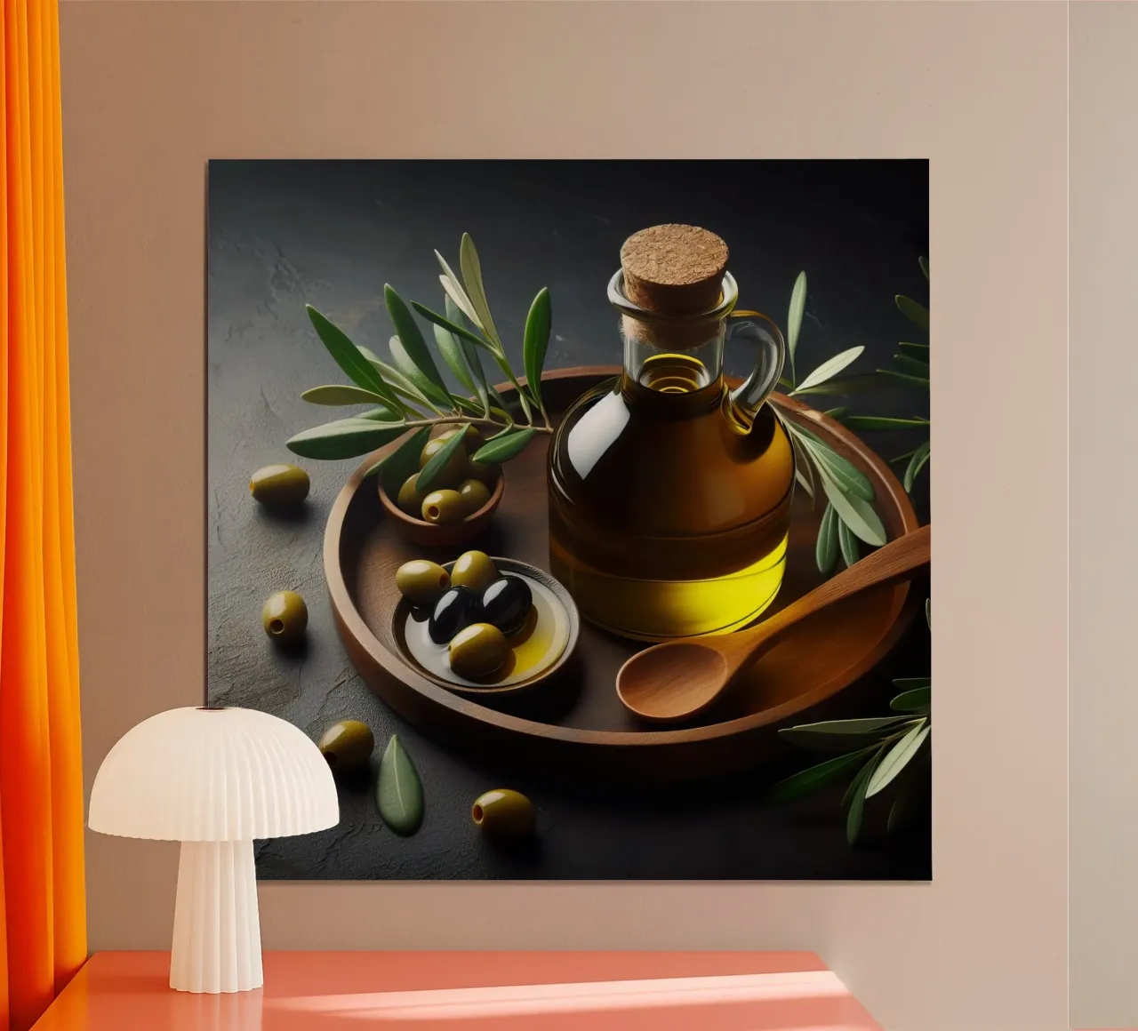 Natura morta di olio d'oliva poster da 🥩 The tasty wall