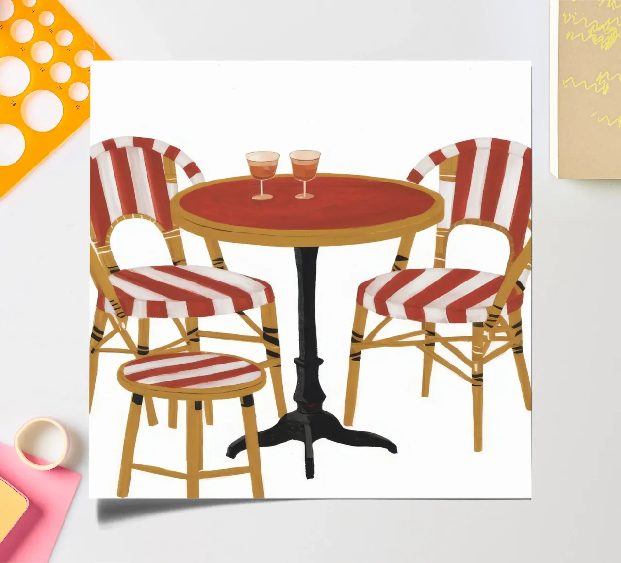 Scarlet Bistro Solitude Stickerbogen von Dawn Light