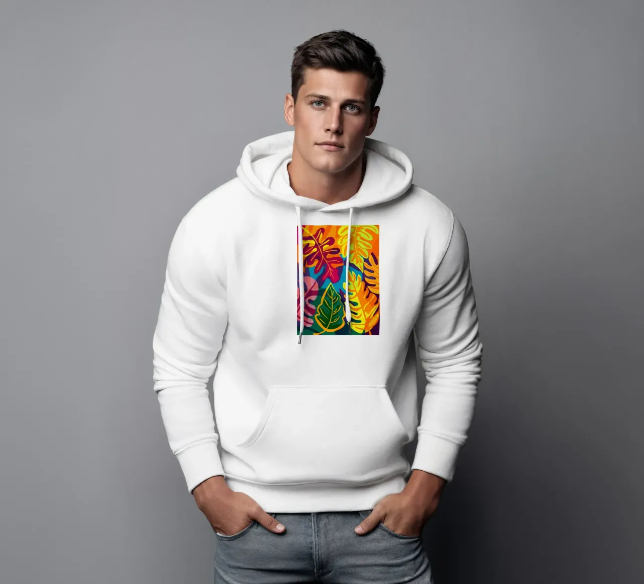 Fiammata floreale cromatica felpa con cappuccio da Dawn Light