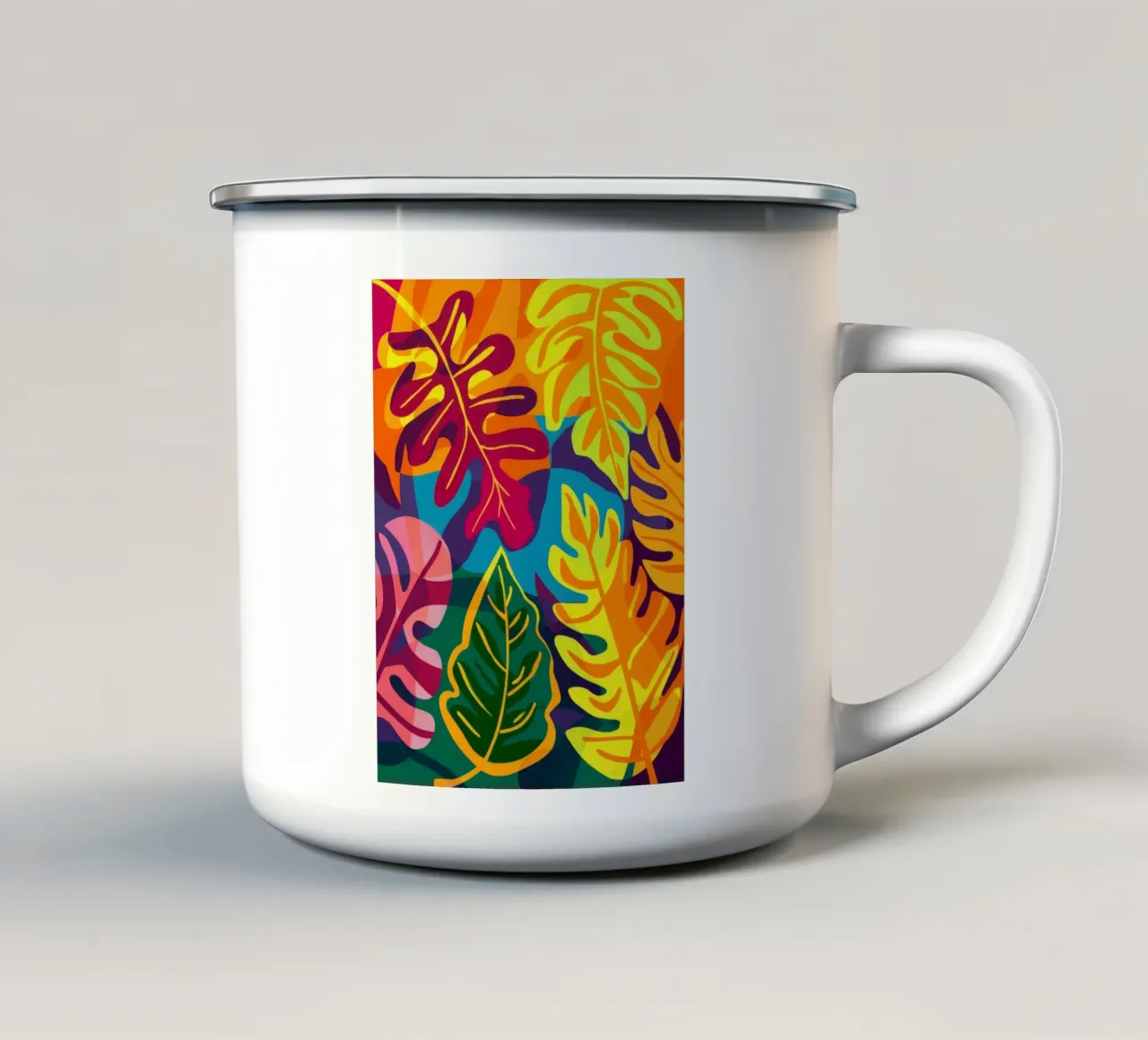 Fiammata floreale cromatica tazza in smalto da Dawn Light