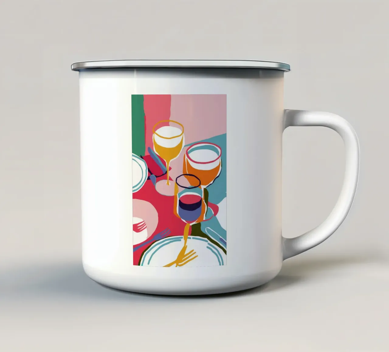 Summer Wine Serenity enamel mug by Dawn Light