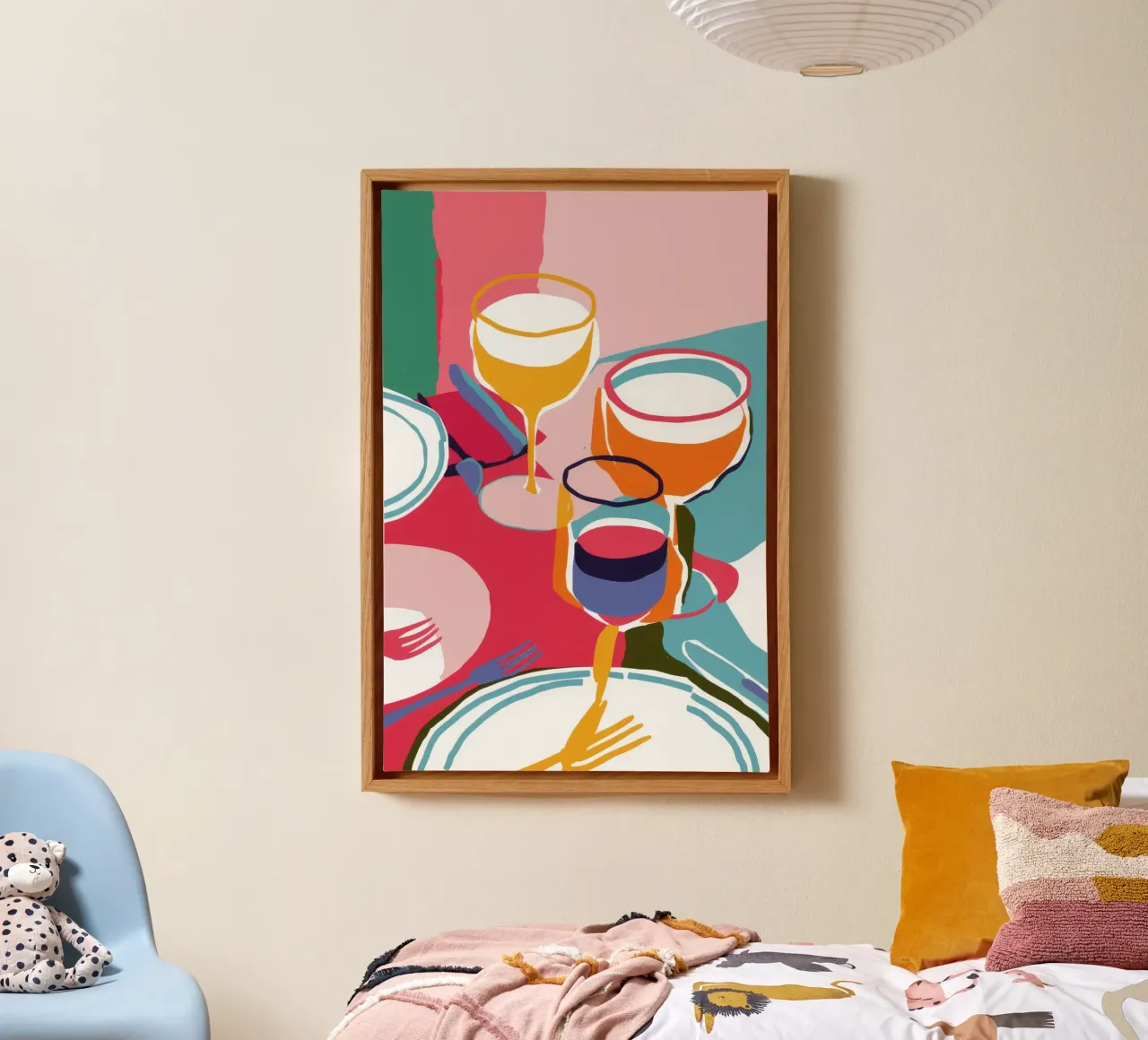 Zomerwijn Sereniteit canvas met Baklijst van Dawn Light