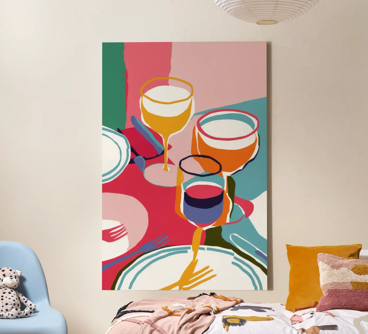 Zomerwijn Sereniteit canvas met Baklijst van Dawn Light