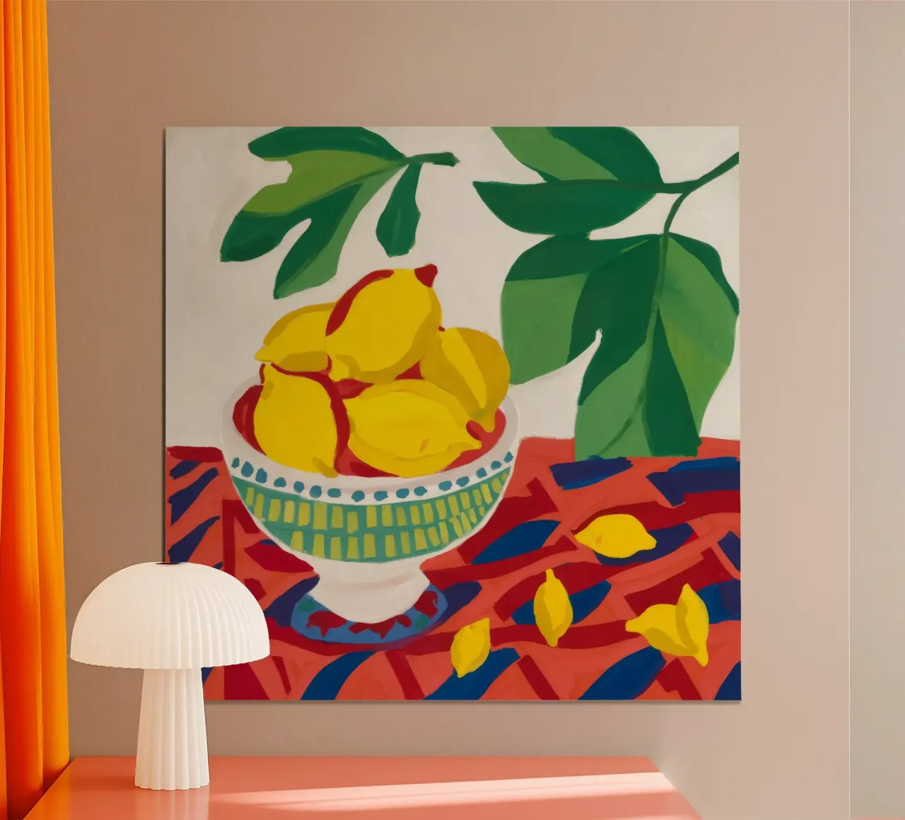 Raccolta gioiosa di limoni poster con telaio in plastica da Dawn Light